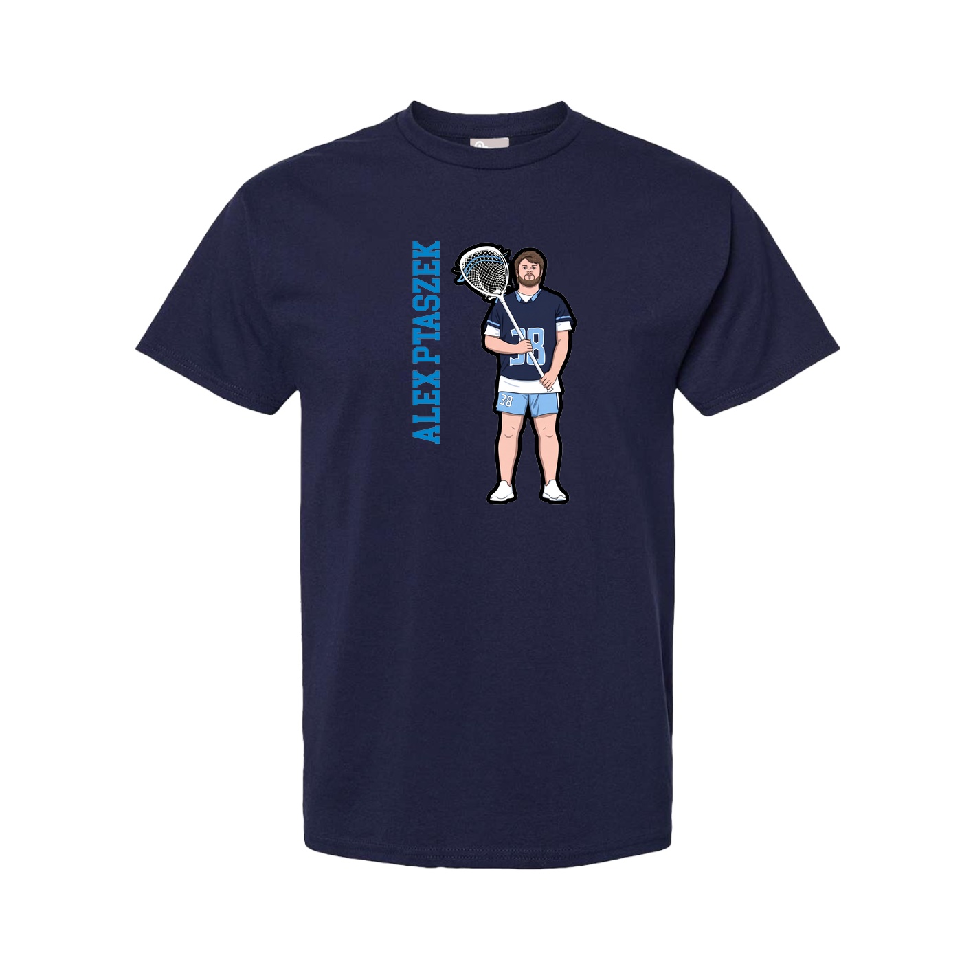 Youth Tee — Name Vertical in Navy