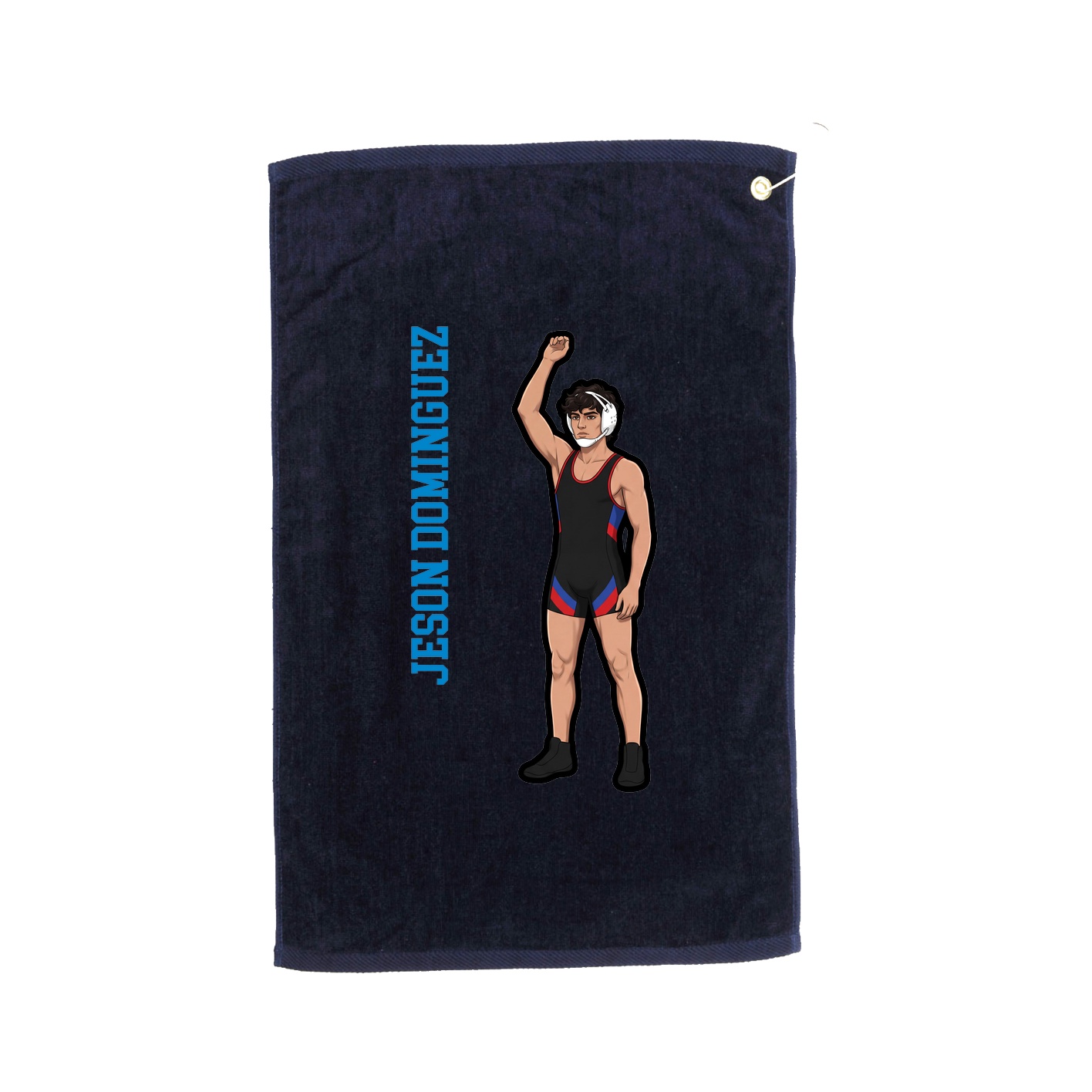 Golf Towel — Name Vertical in Navy
