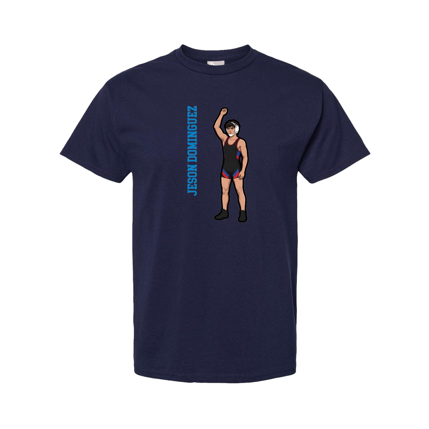 Tee — Name Vertical in Navy