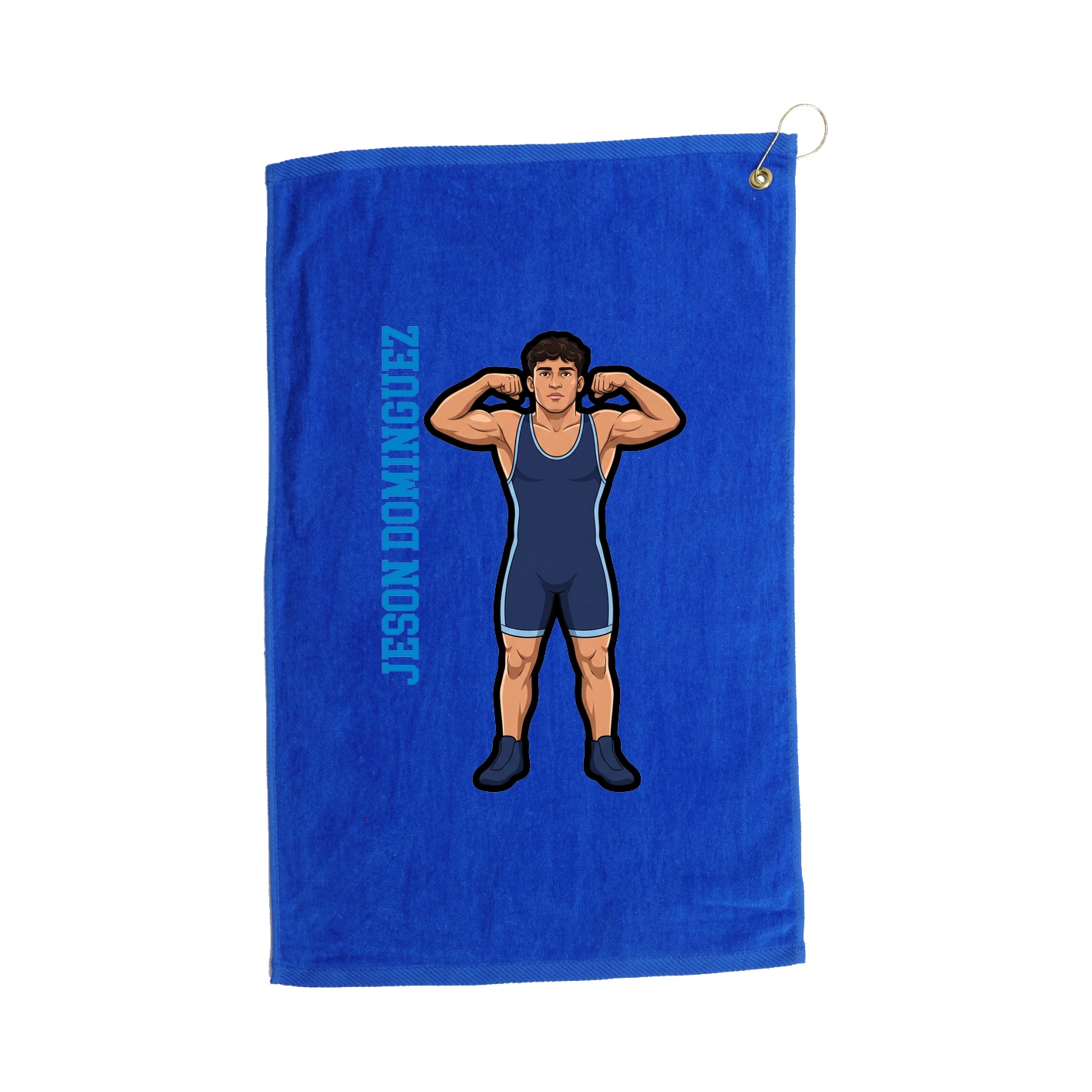 Golf Towel — Name Vertical in Royal