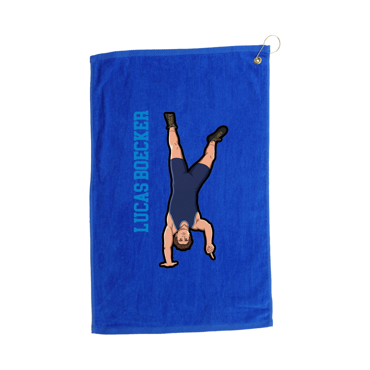 Golf Towel — Name Vertical in Royal