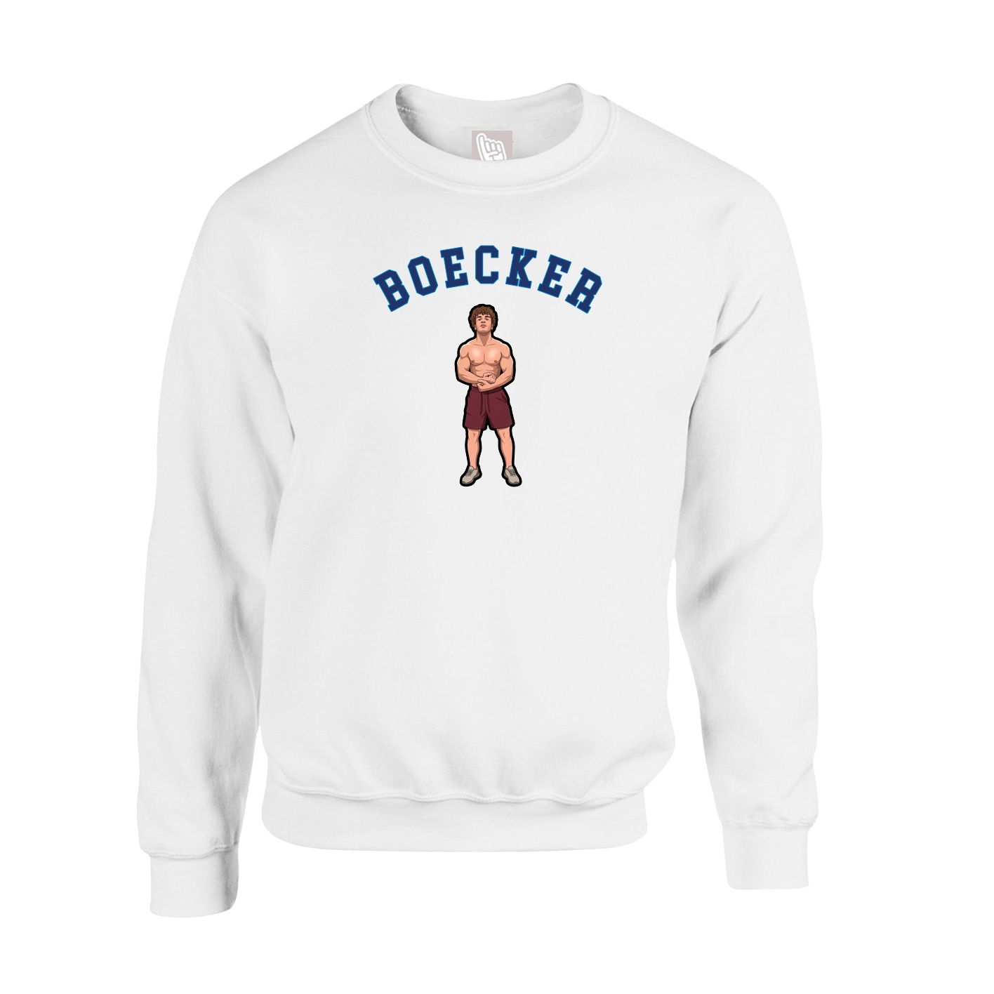 Fleece Crew — Shirsey Arch in White