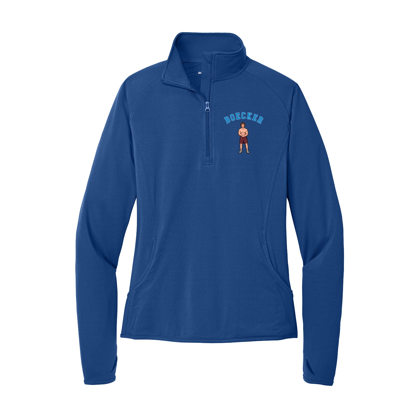 Women's Q-Zip Pullover — Shirsey Arch in Royal