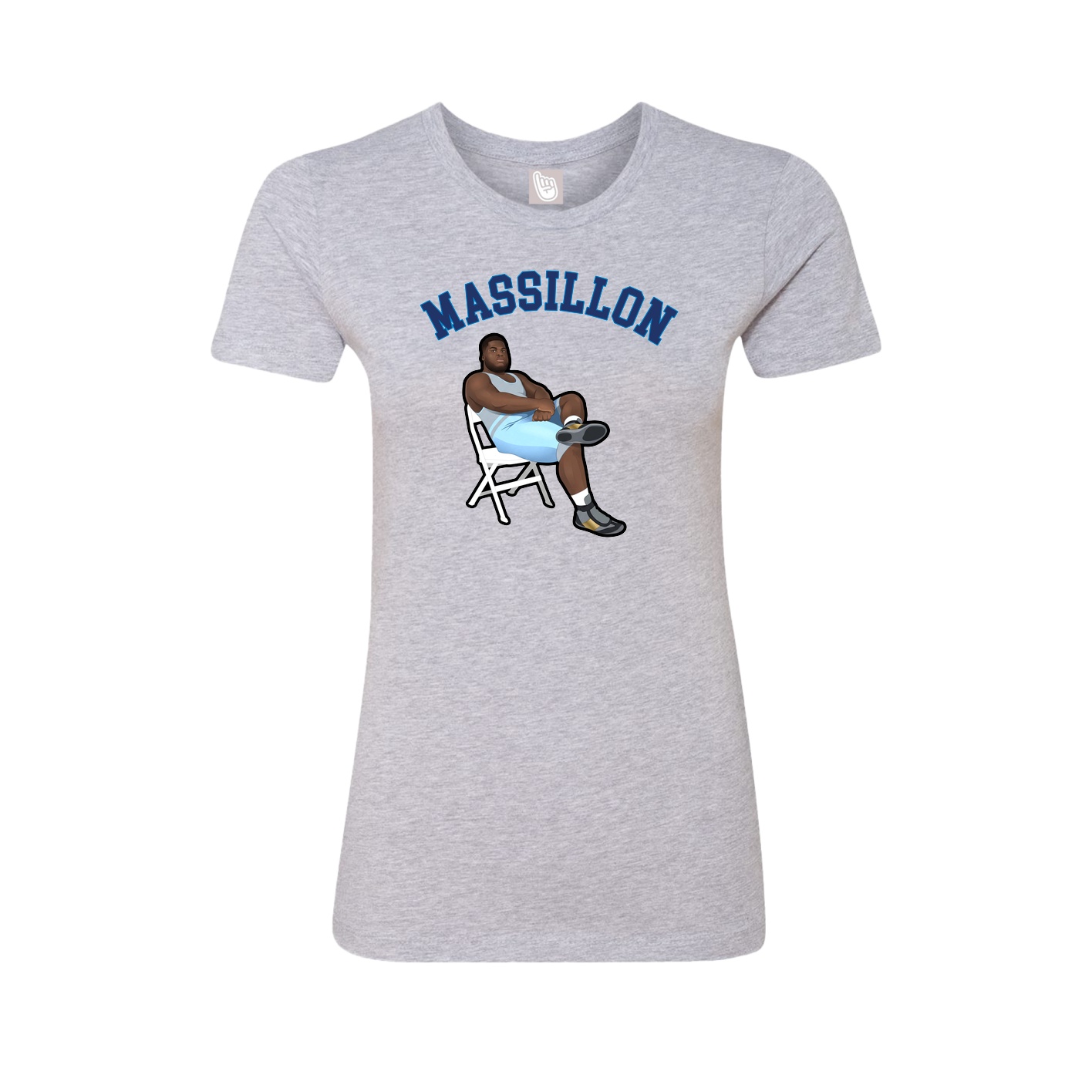 Fitted Women's Tee — Shirsey Arch in Grey