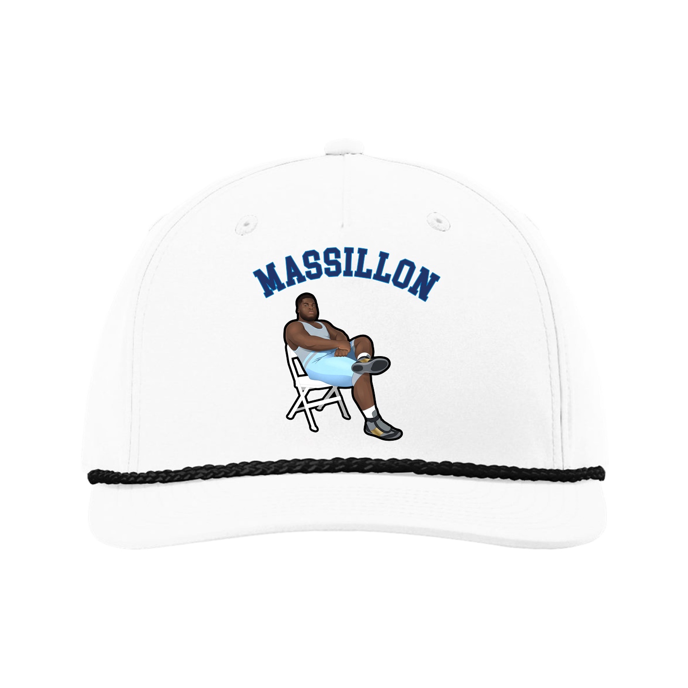 Five-Panel Classic Rope Cap — Shirsey Arch in White