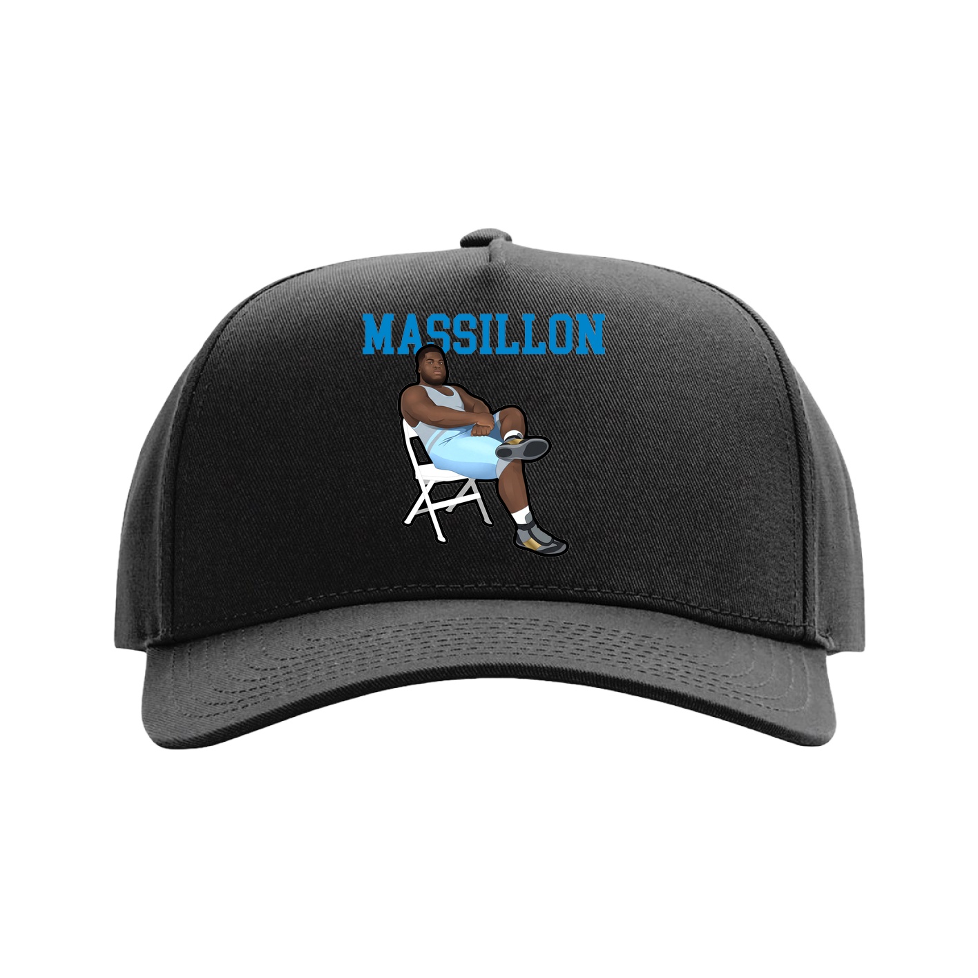 Full Fabric Five-Panel Champ Cap — Shirsey in Black