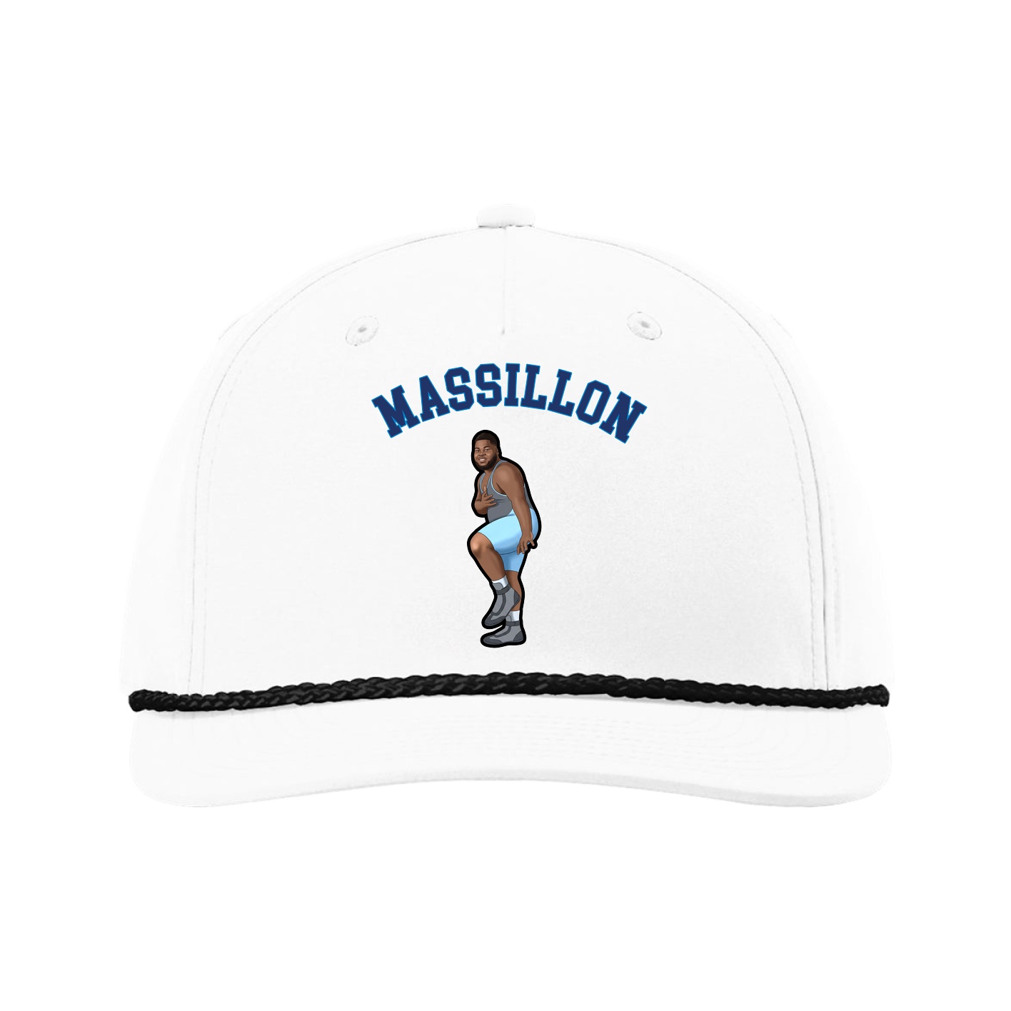 Five-Panel Classic Rope Cap — Shirsey Arch in White