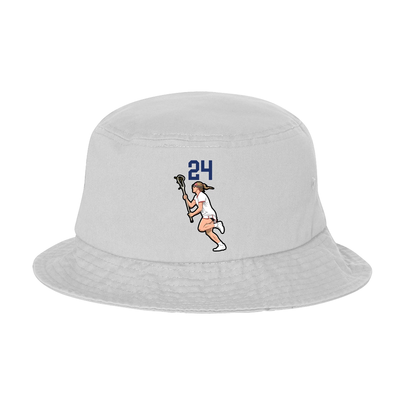 Bucket Cap — Number Top in White