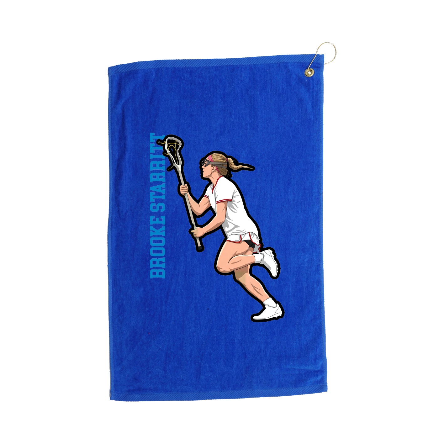 Golf Towel — Name Vertical in Royal