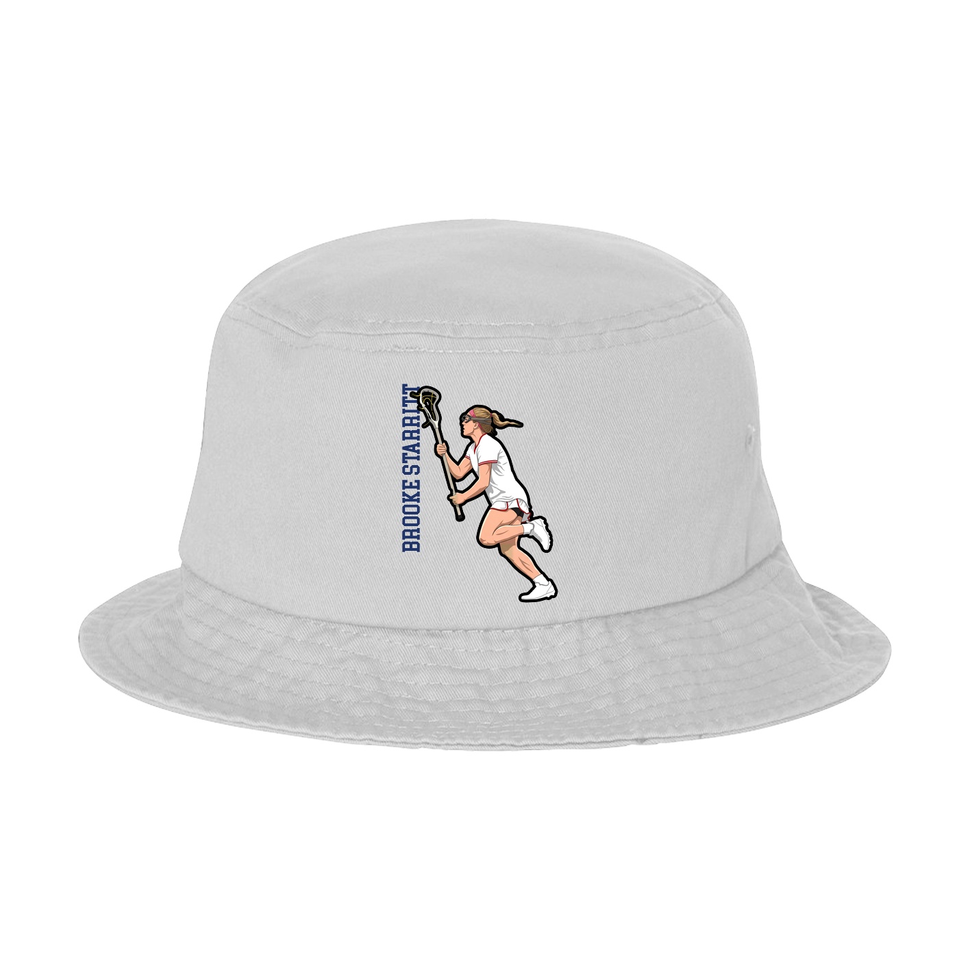 Bucket Cap — Name Vertical in White