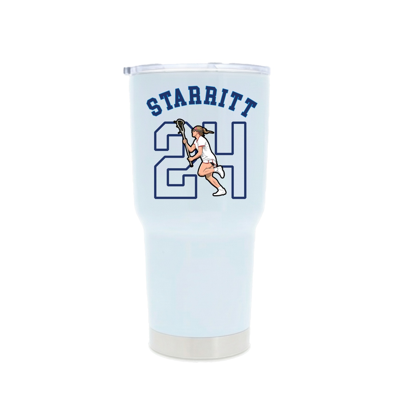 30oz Stainless Steel Tumbler — Shirsey Arch in White
