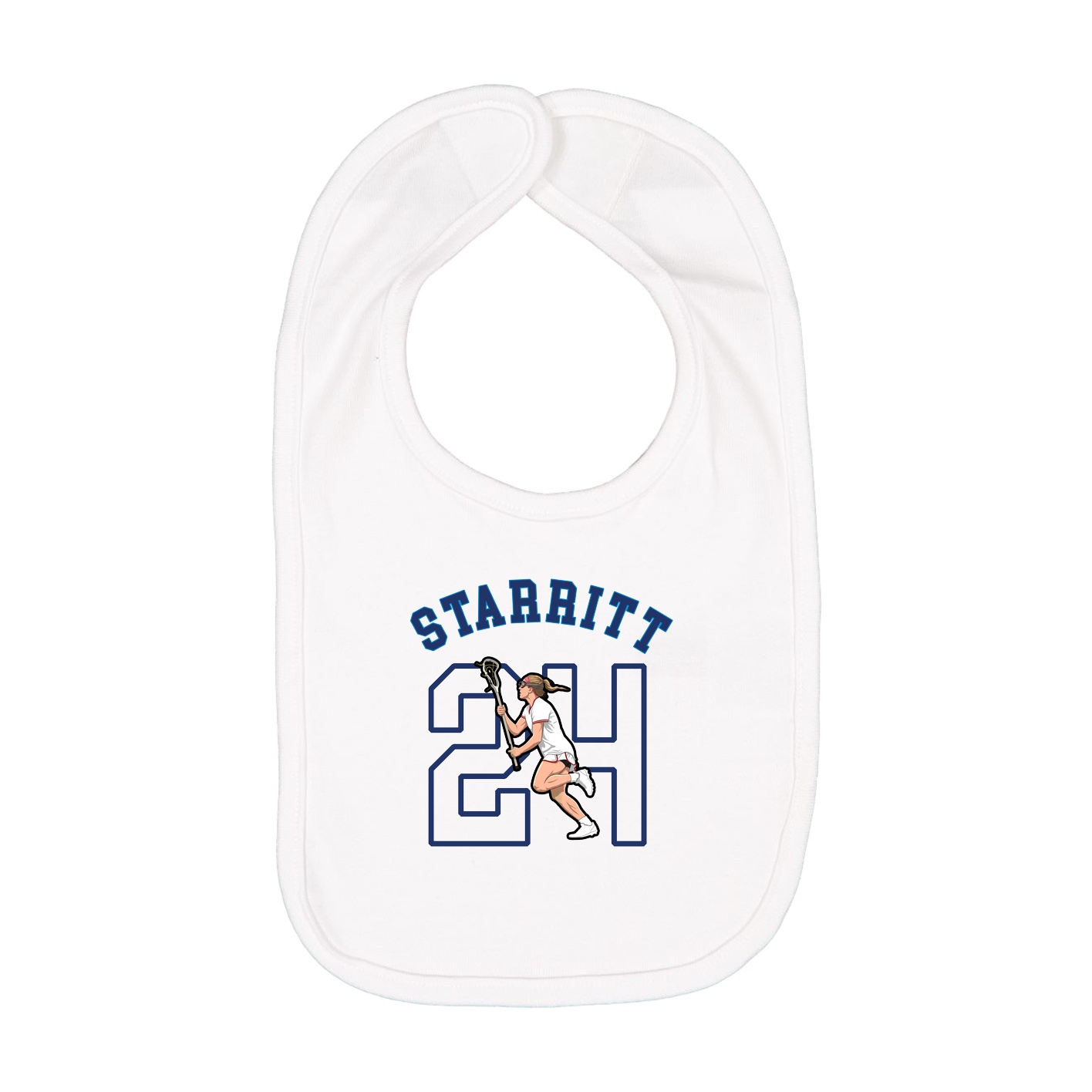 Infant Bib — Shirsey Arch in White