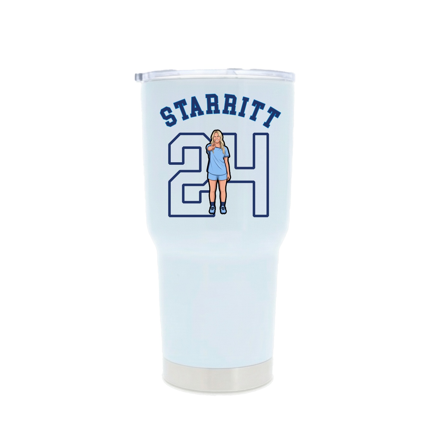 30oz Stainless Steel Tumbler — Shirsey Arch in White