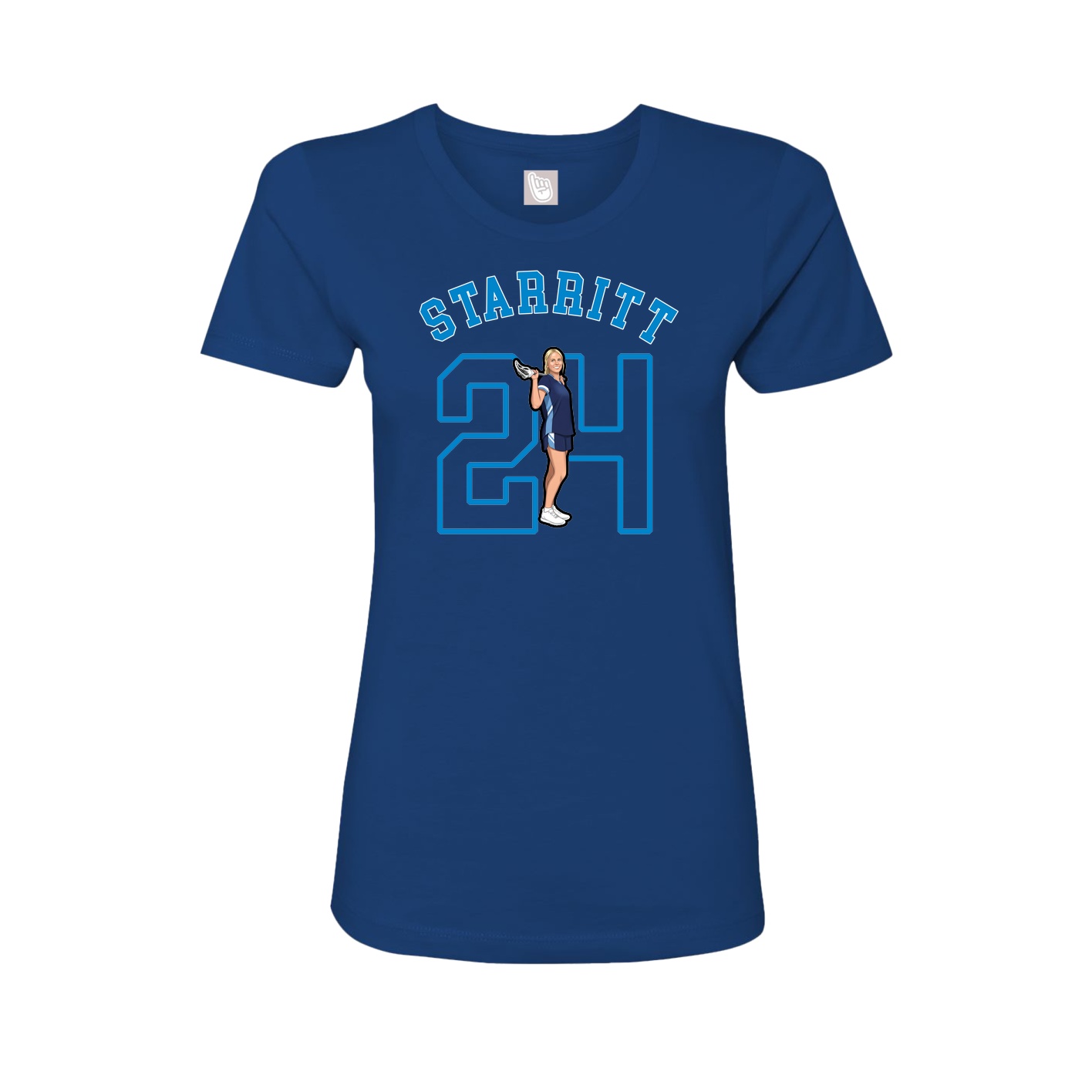 Fitted Women's Tee — Shirsey Arch in Royal