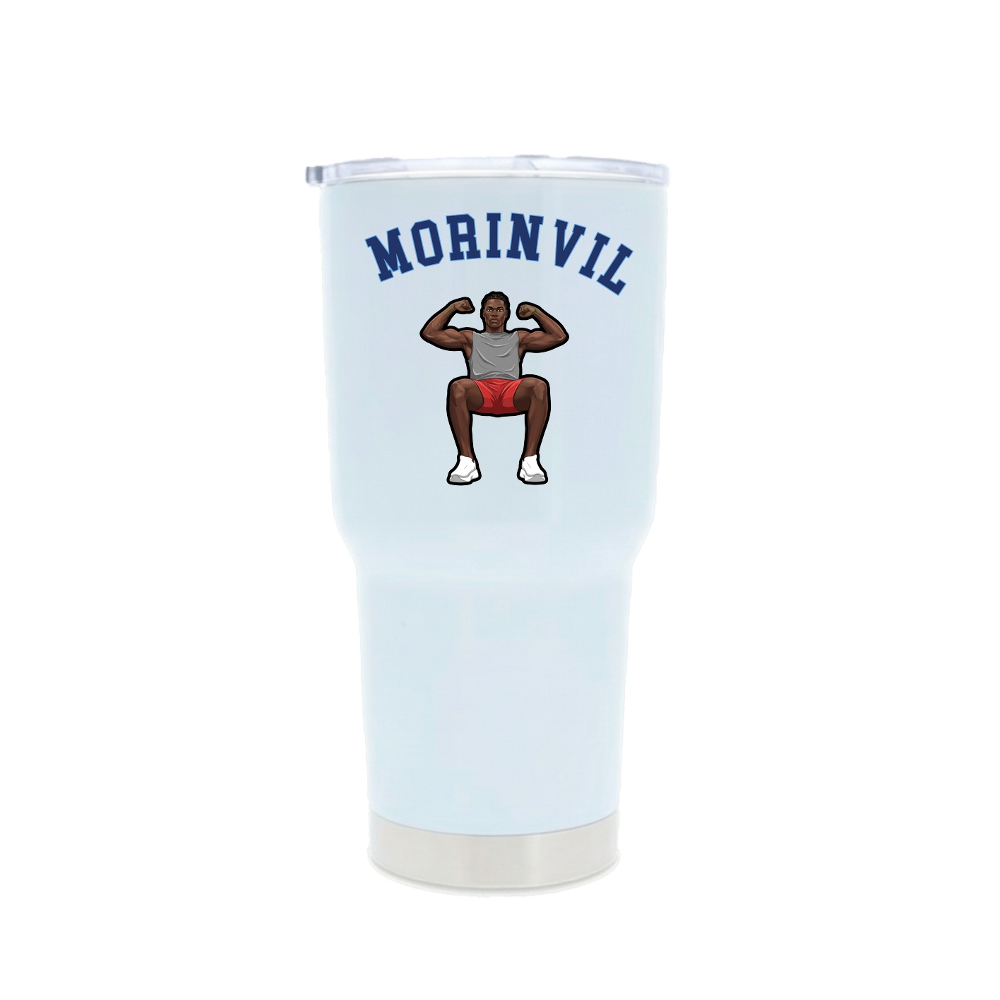 30oz Stainless Steel Tumbler — Shirsey Arch in White