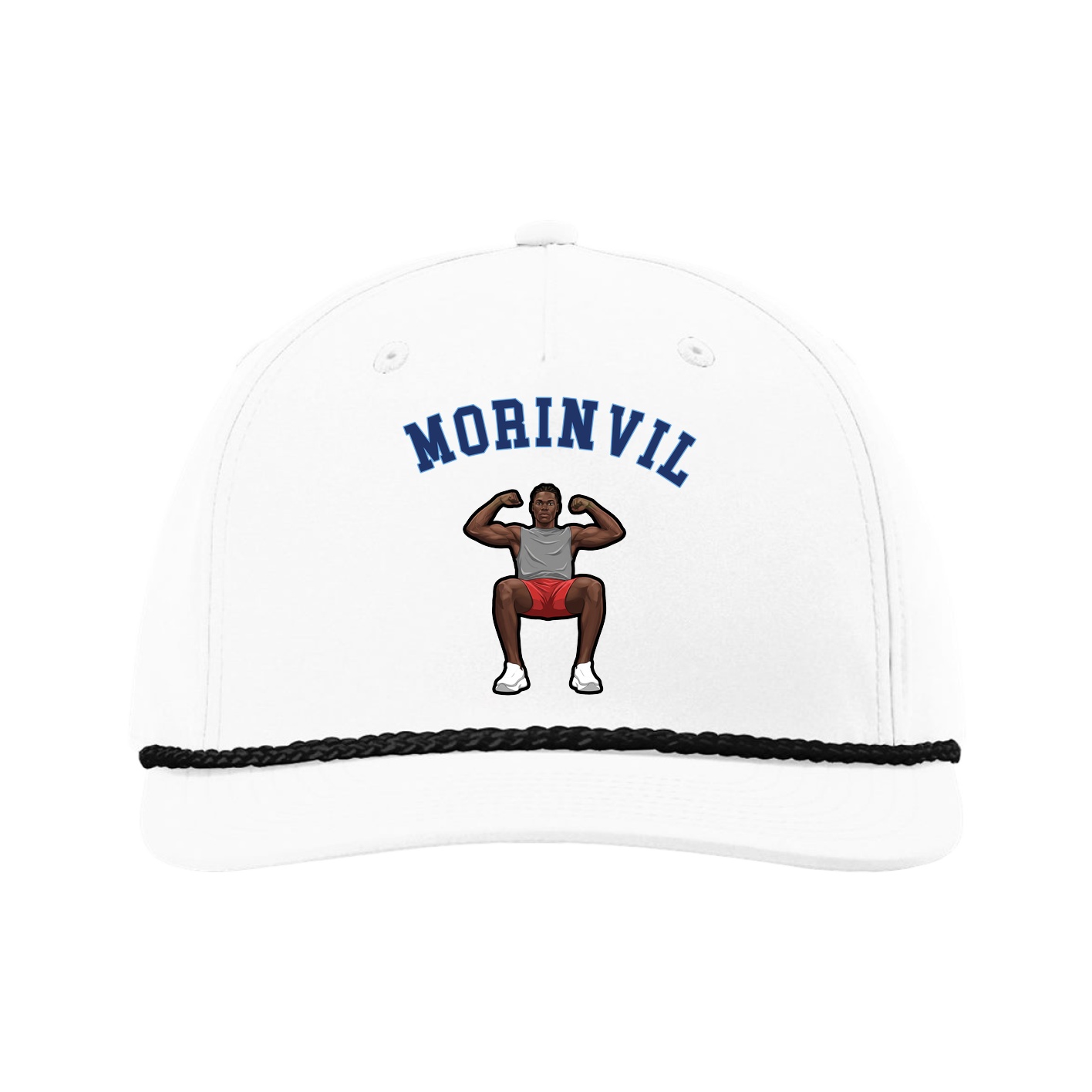 Five-Panel Classic Rope Cap — Shirsey Arch in White
