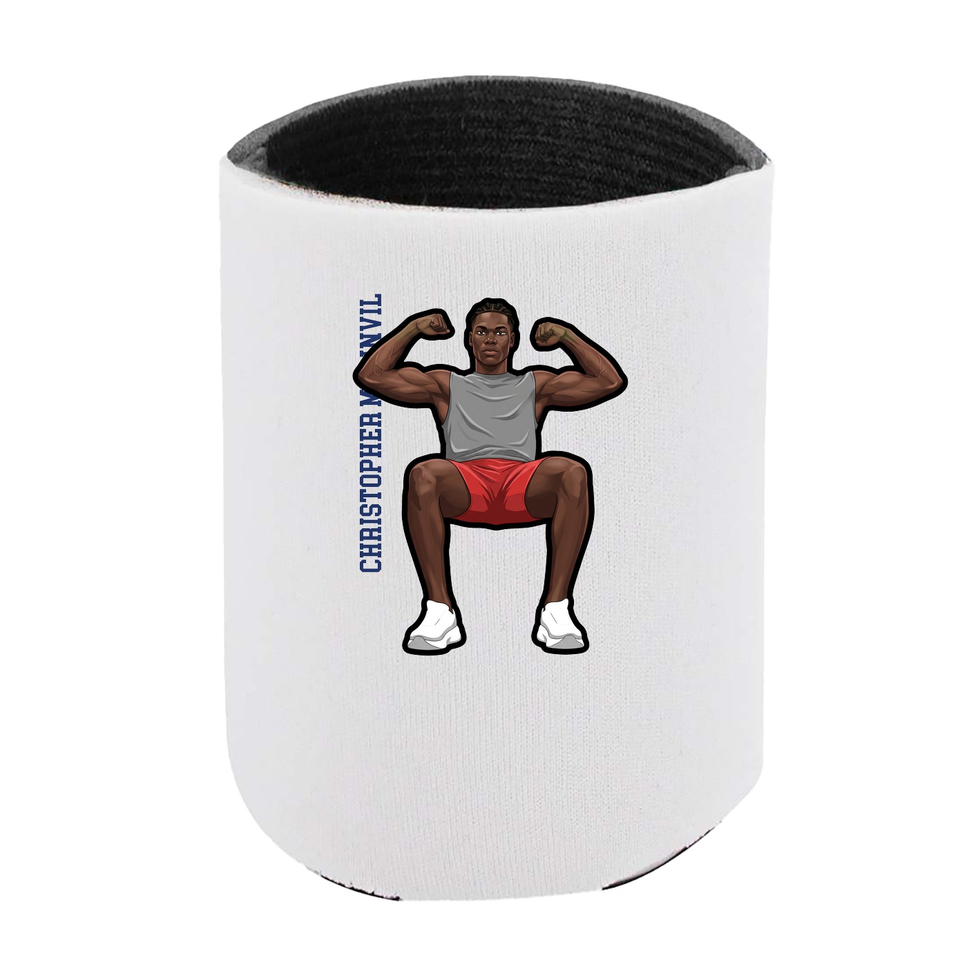Can Holder — Name Vertical in White