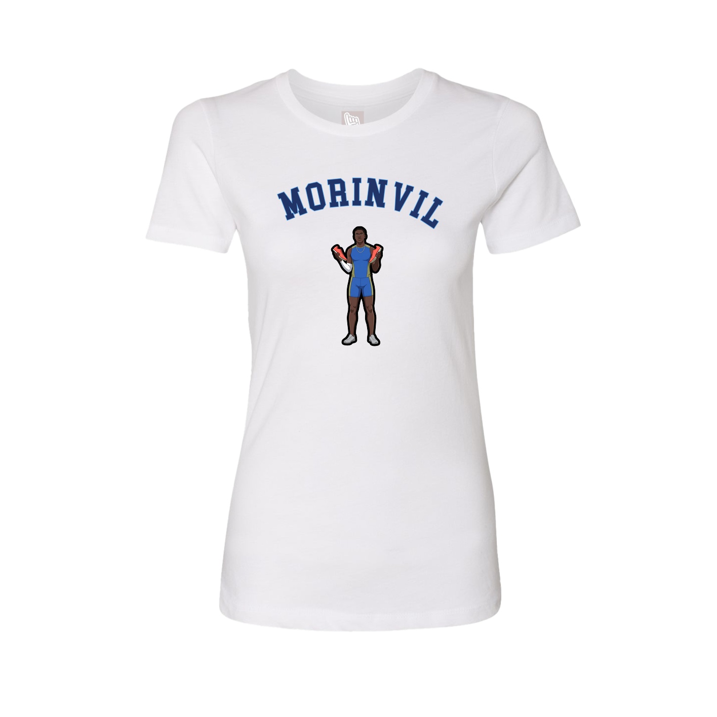 Fitted Women's Tee — Shirsey Arch in White