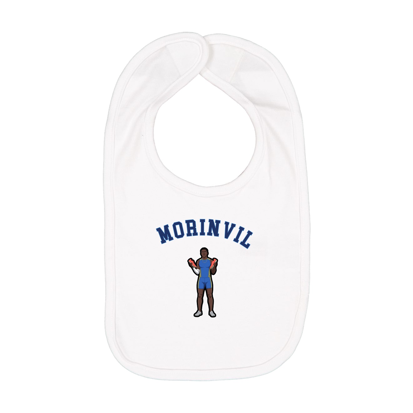 Infant Bib — Shirsey Arch in White