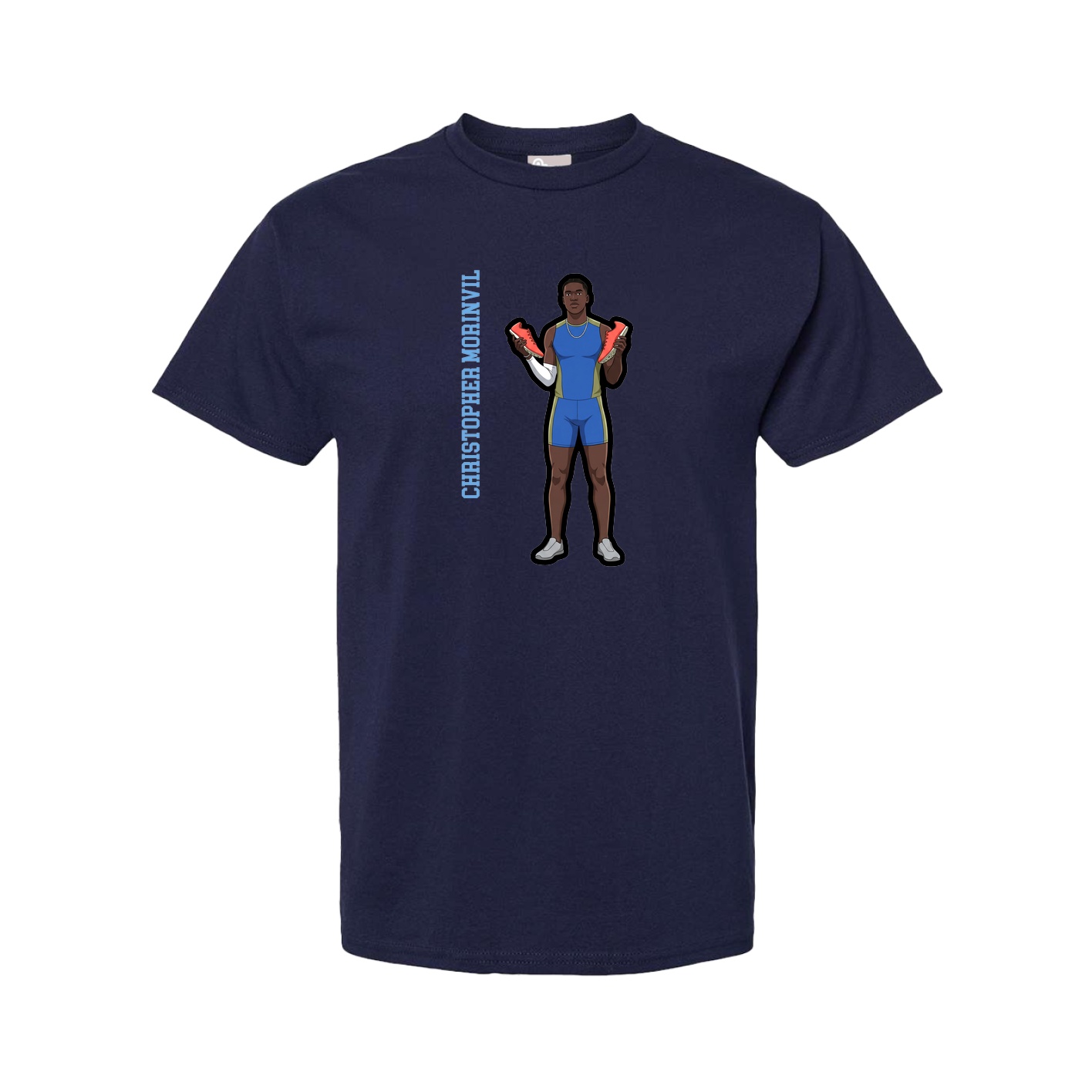 Youth Tee — Name Vertical in Navy