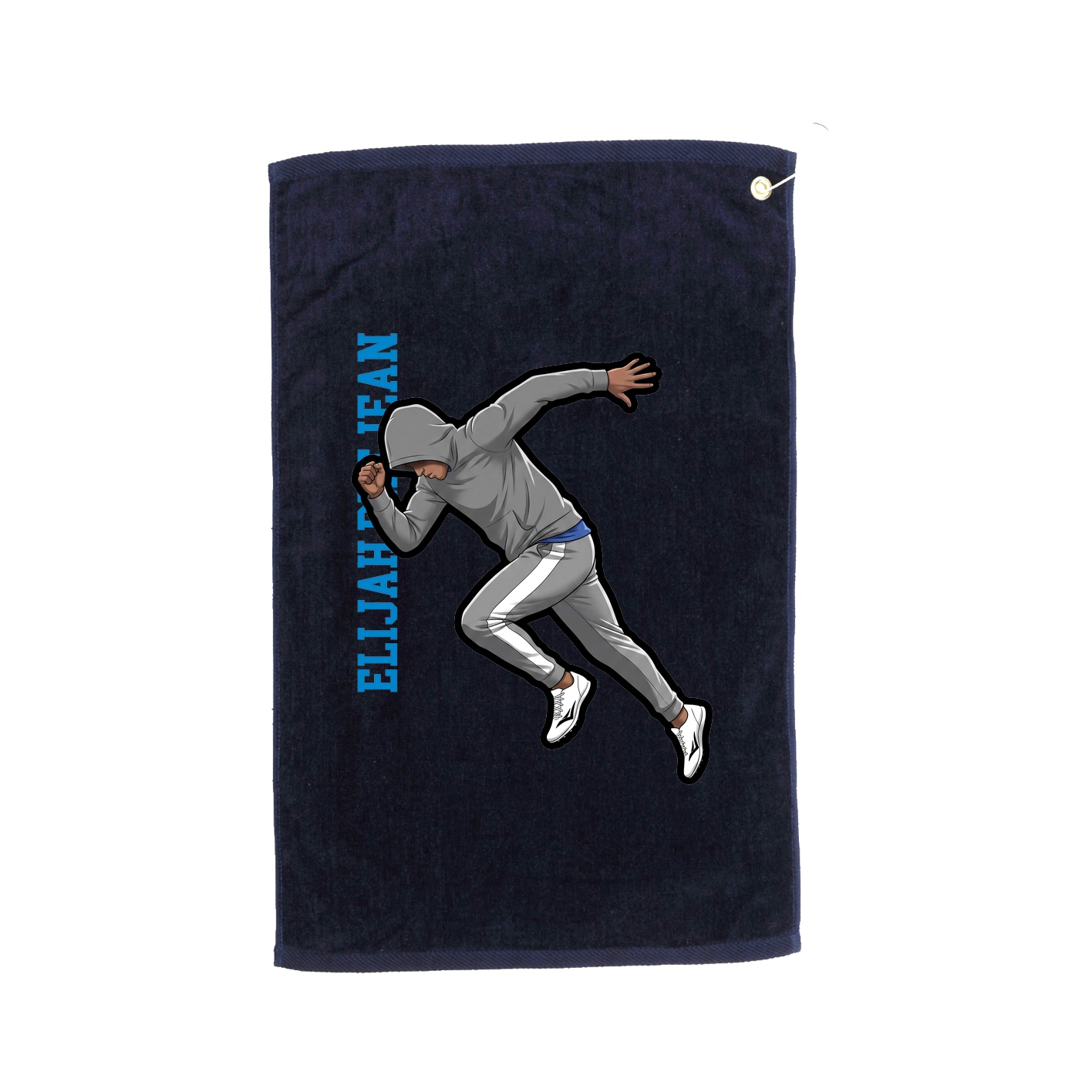 Golf Towel — Name Vertical in Navy