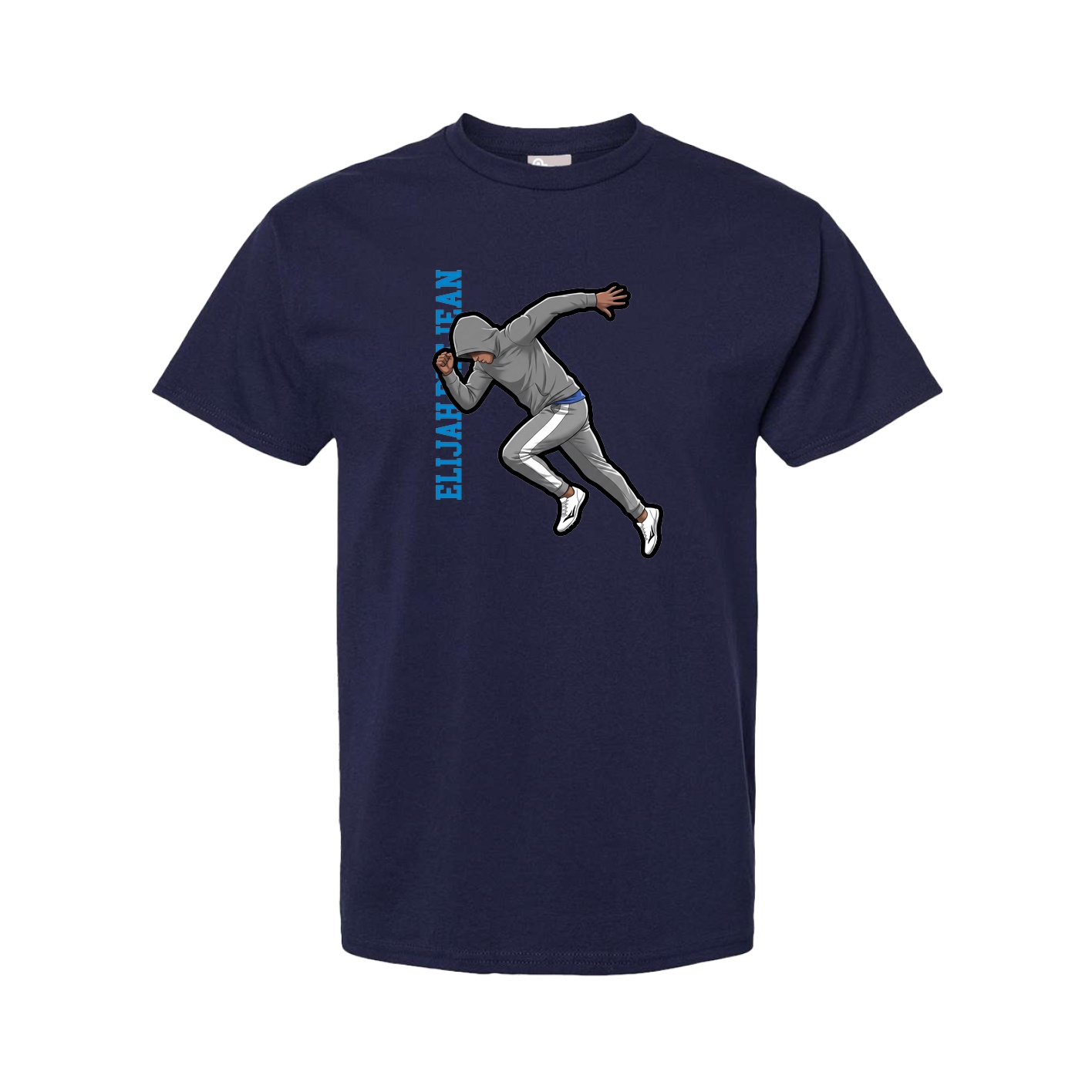 Tee — Name Vertical in Navy