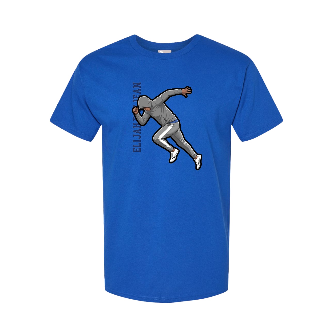 Youth Tee — Name Vertical in Royal