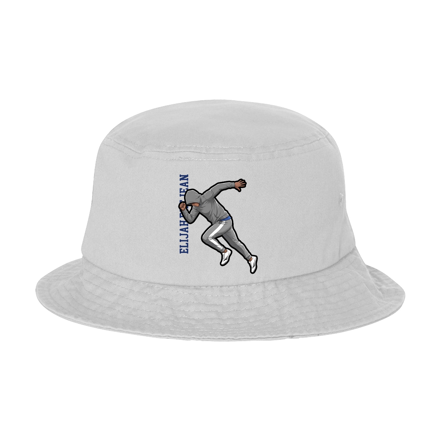 Bucket Cap — Name Vertical in White
