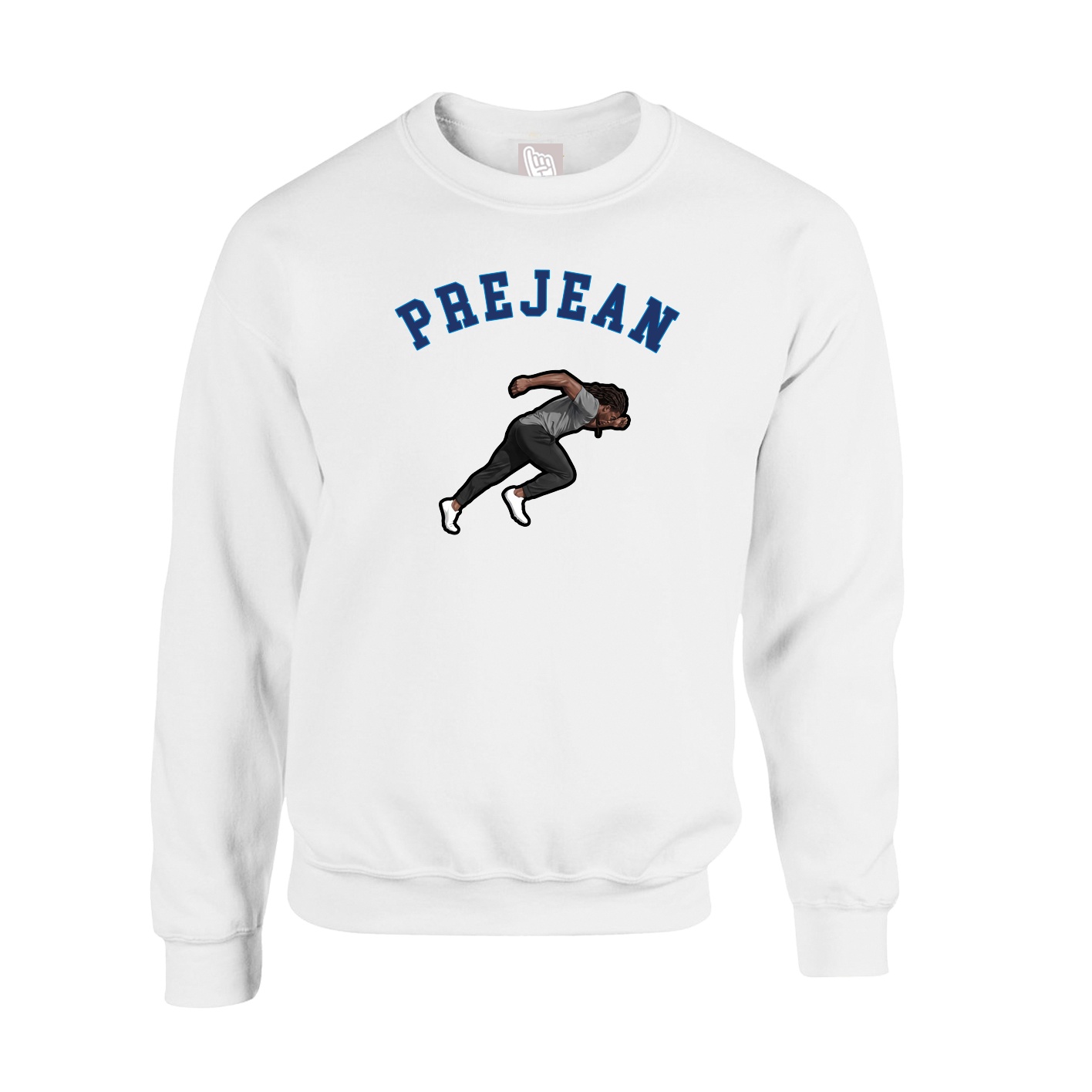 Fleece Crew — Shirsey Arch in White