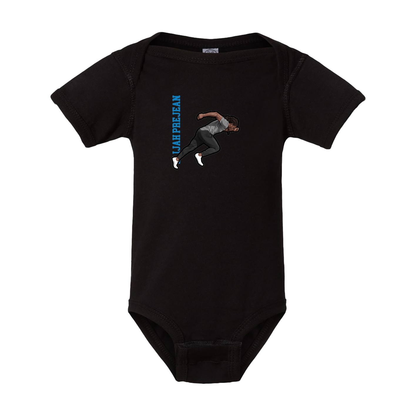 Baby Onesie — Name Vertical in Black