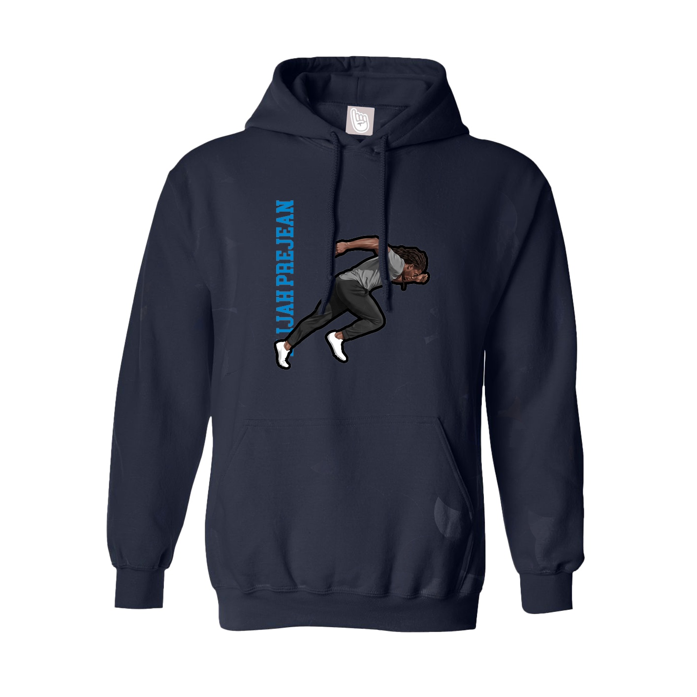 Youth Hoodie — Name Vertical in Navy