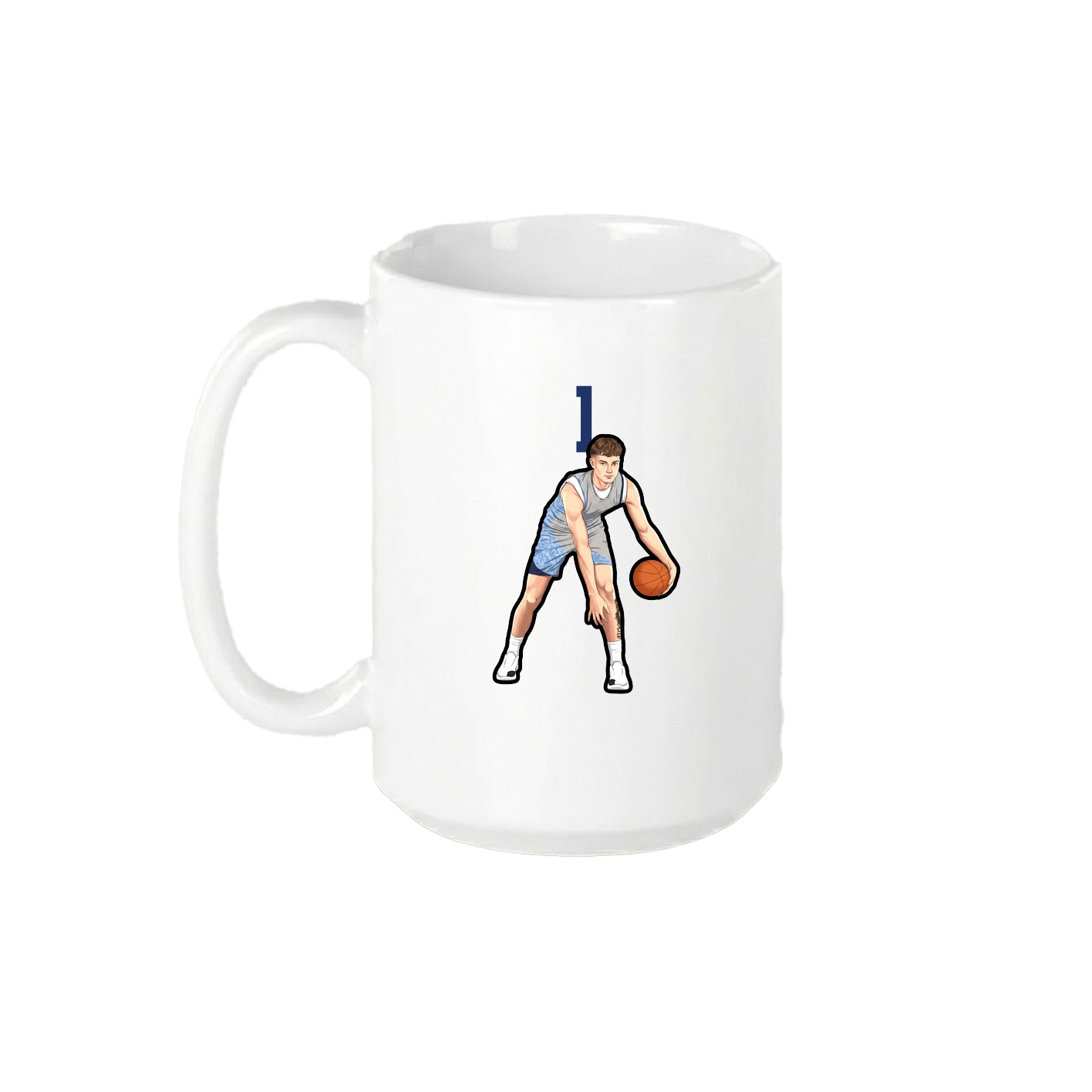 15oz Coffee Mug — Number Top in White