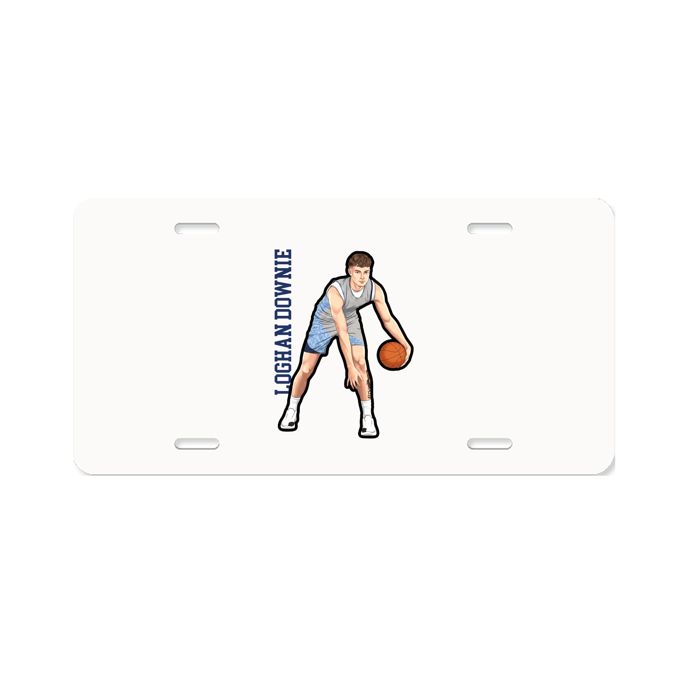License Plate — Name Vertical in Classic