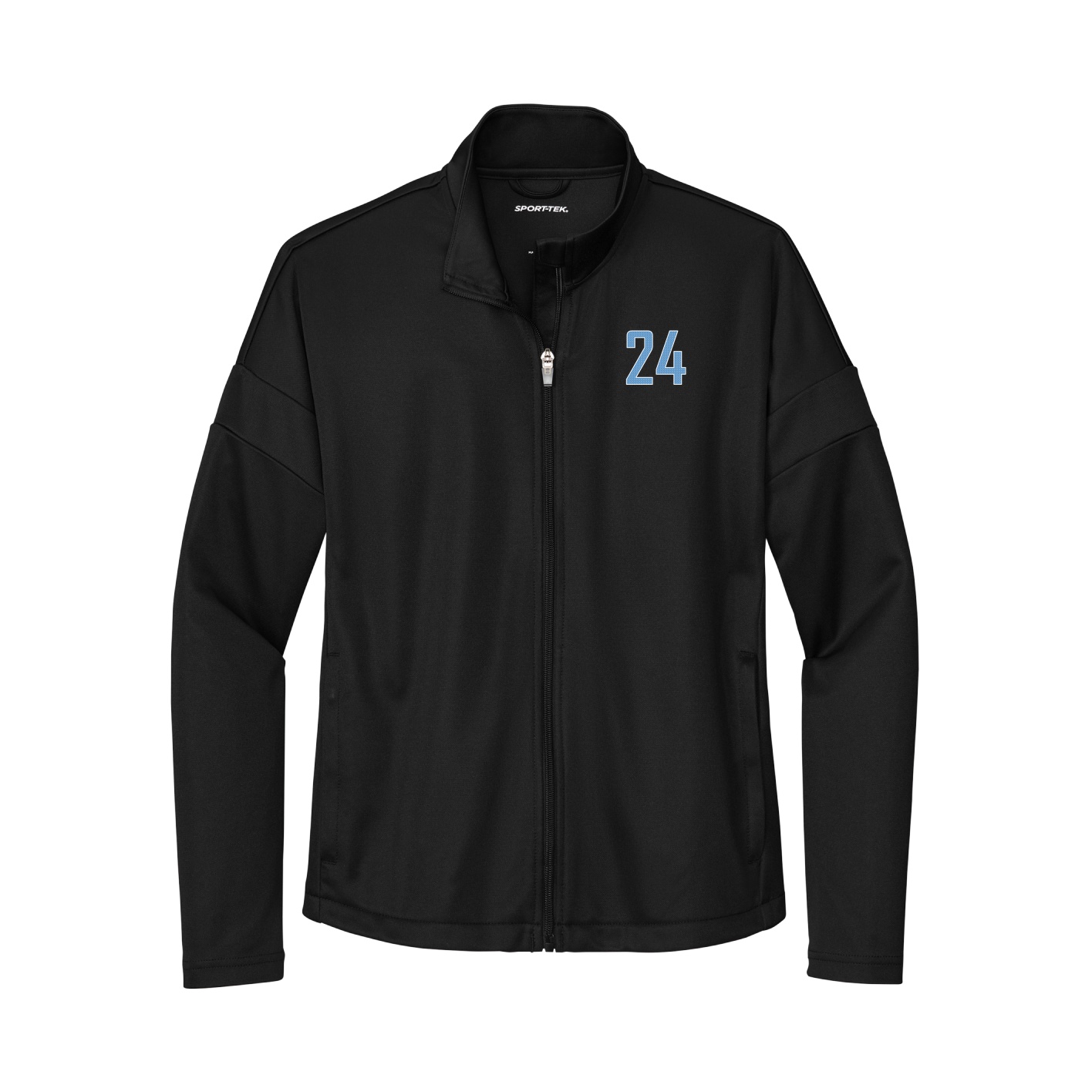 Womens Team Travel Full-Zip Jacket — Front Shirsy in Black