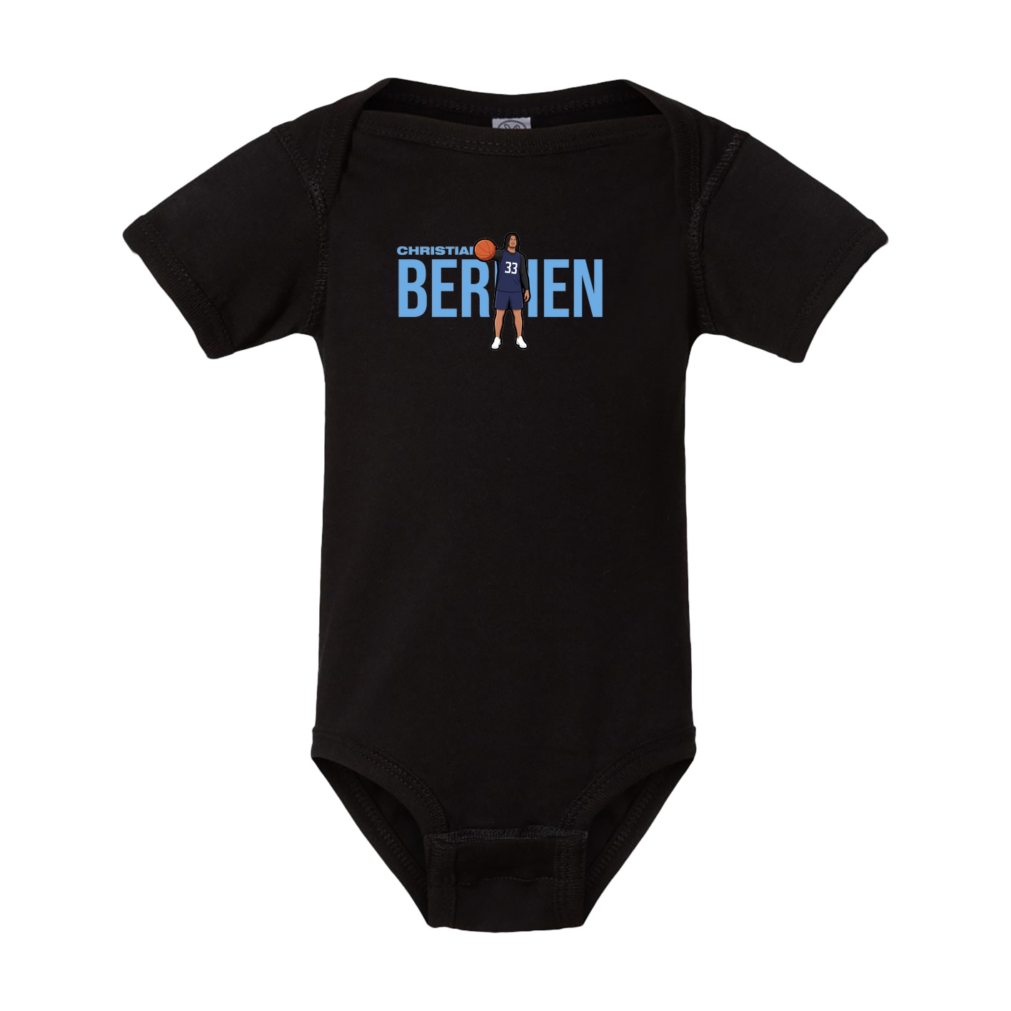 Baby Onesie — Player Name in Black