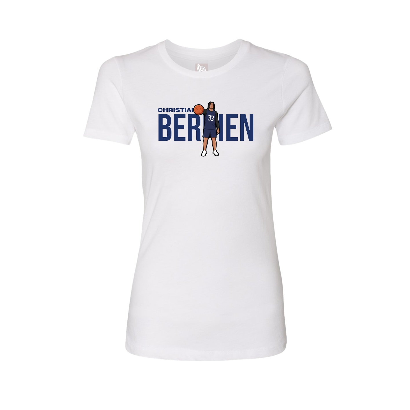 Womens Tee — Player Name in White