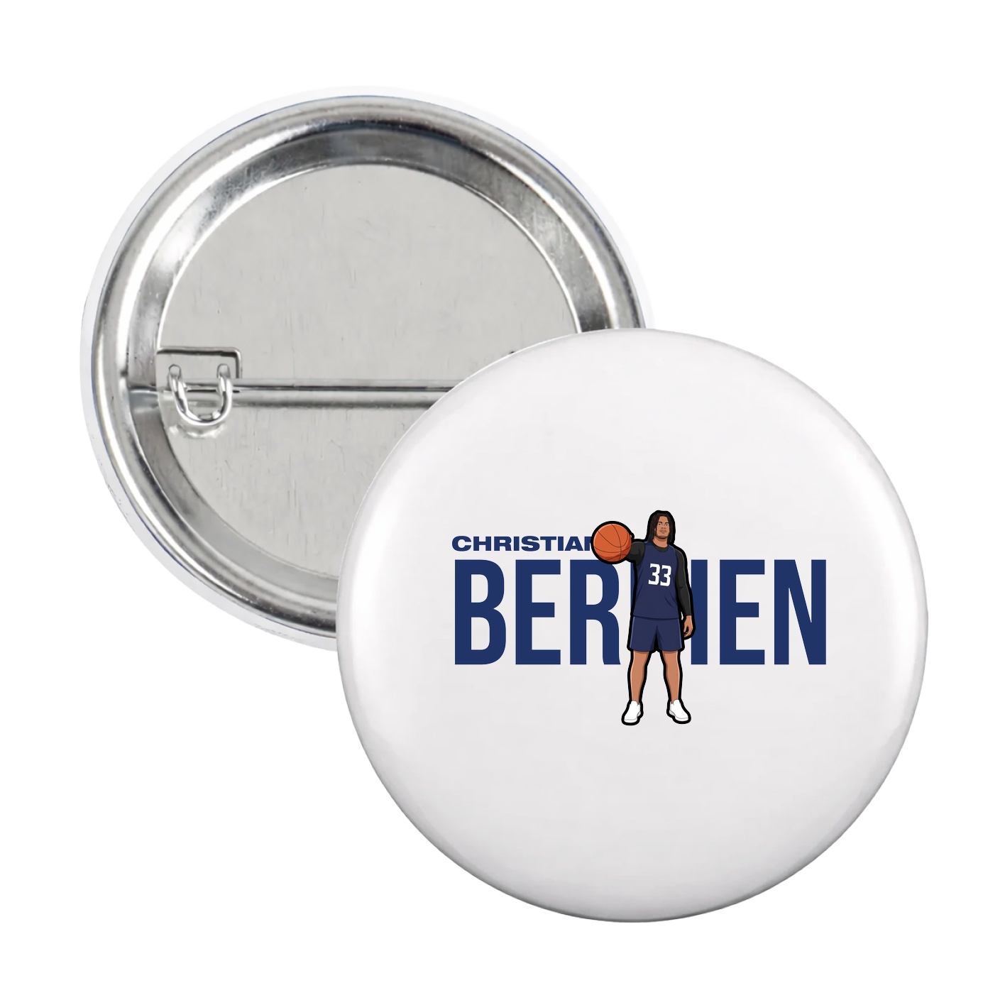 Game Day Button — Player Name in White
