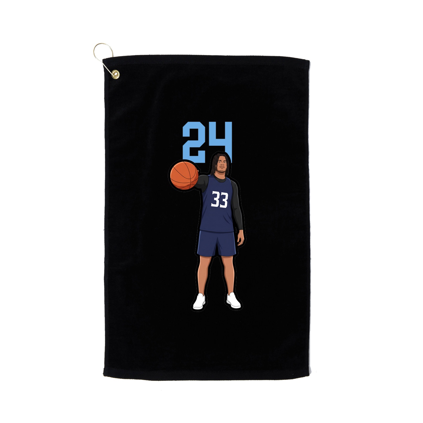 Golf Towel — Number Top in Black