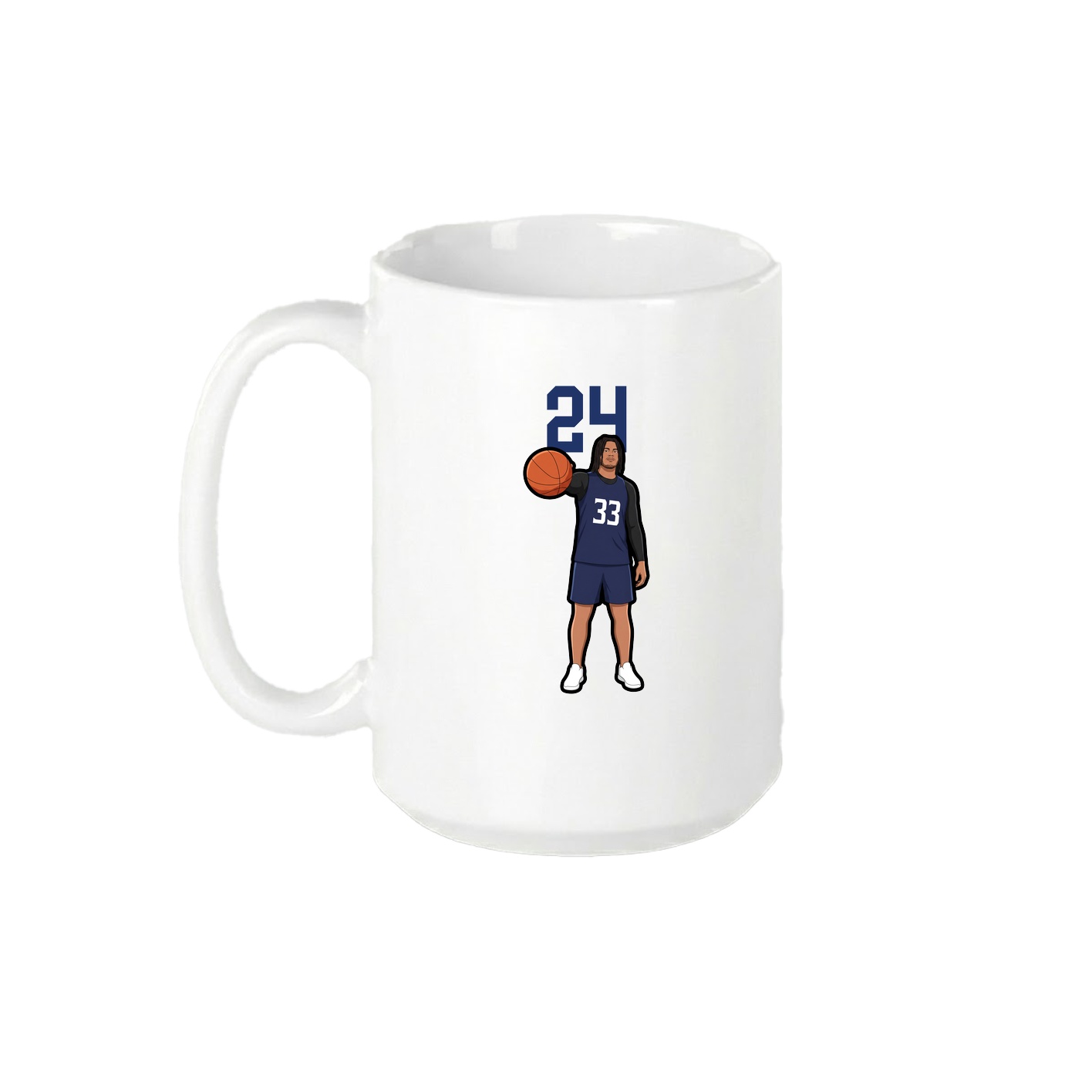 15oz Coffee Mug — Number Top in White