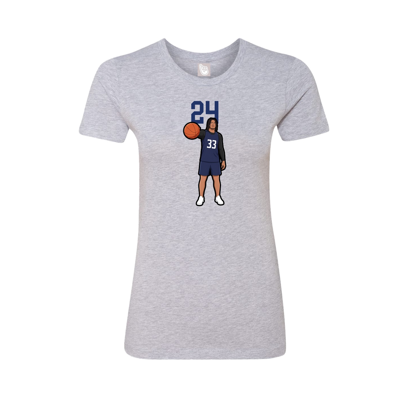 Womens Tee — Number Top in Grey