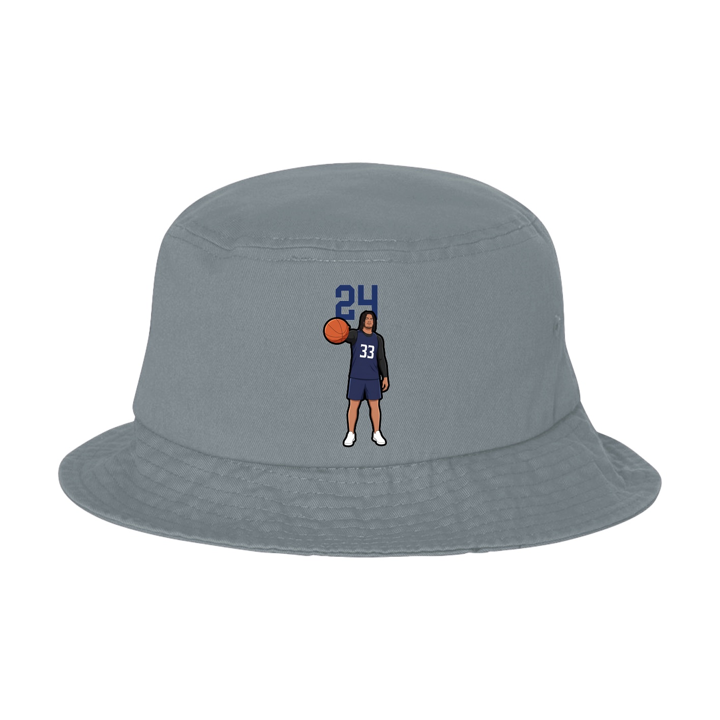 Bucket Cap — Number Top in Grey