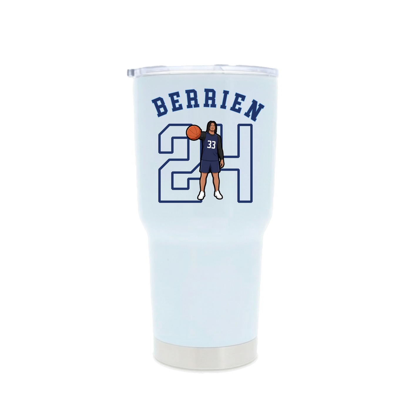30oz Stainless Steel Tumbler — Shirsey Arch in White