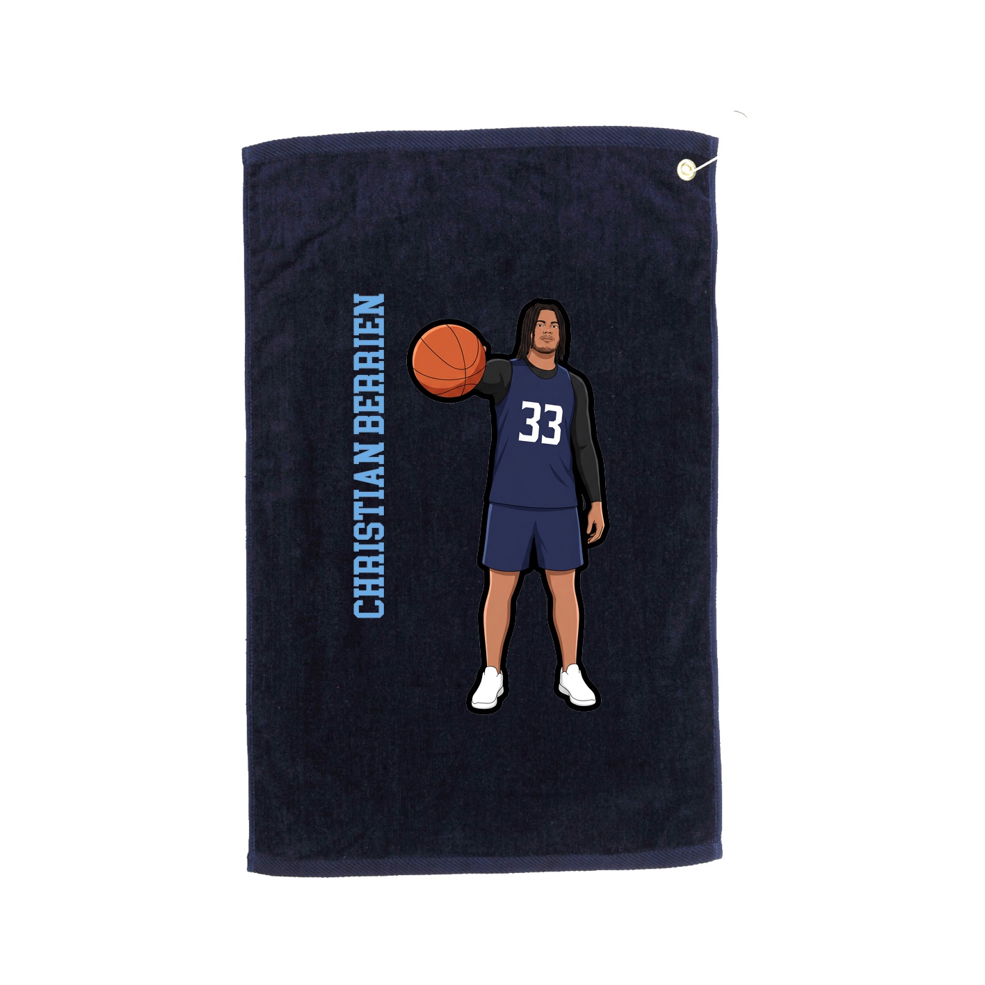 Golf Towel — Name Vertical in Navy