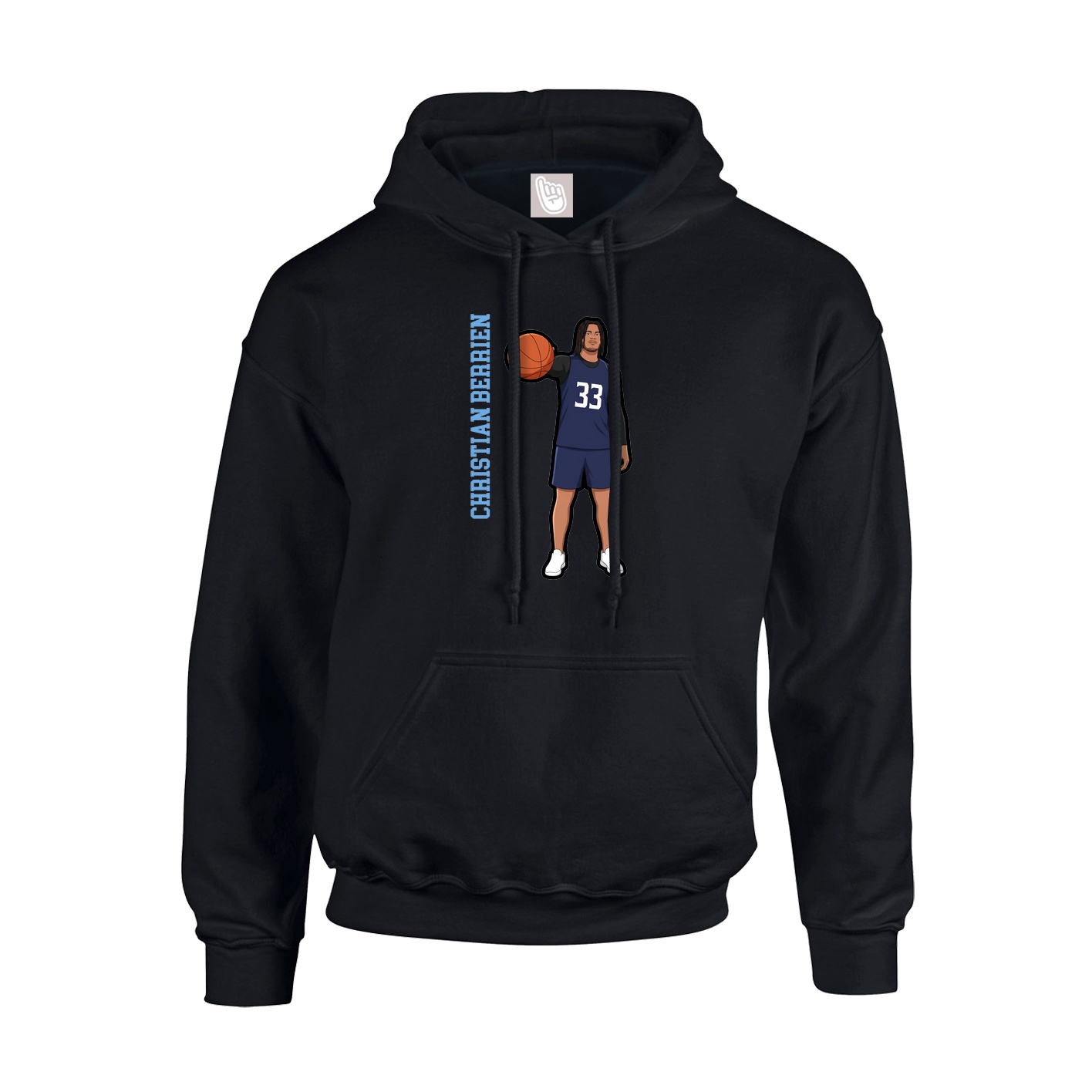 Hoodie — Name Vertical in Black