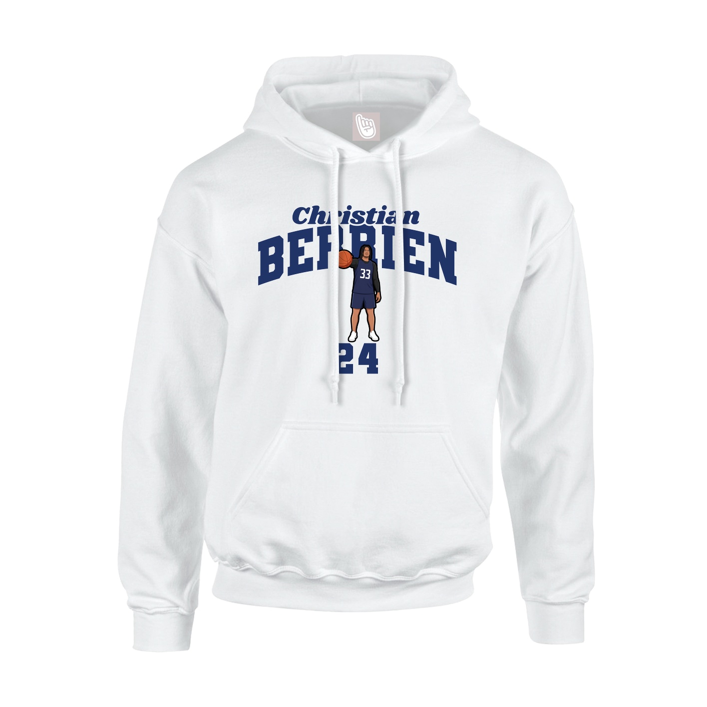 Hoodie — Signature Arch in White