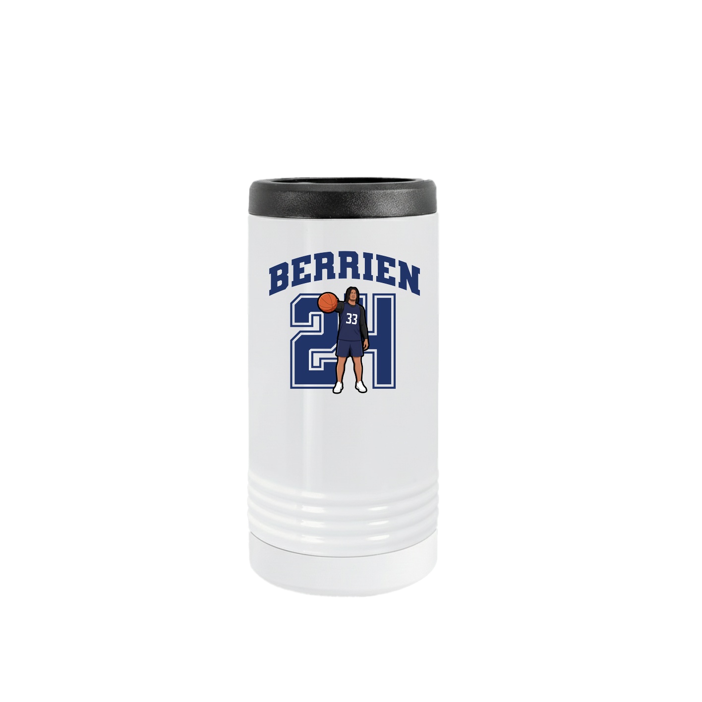 Slim Beverage Holder — Number in White