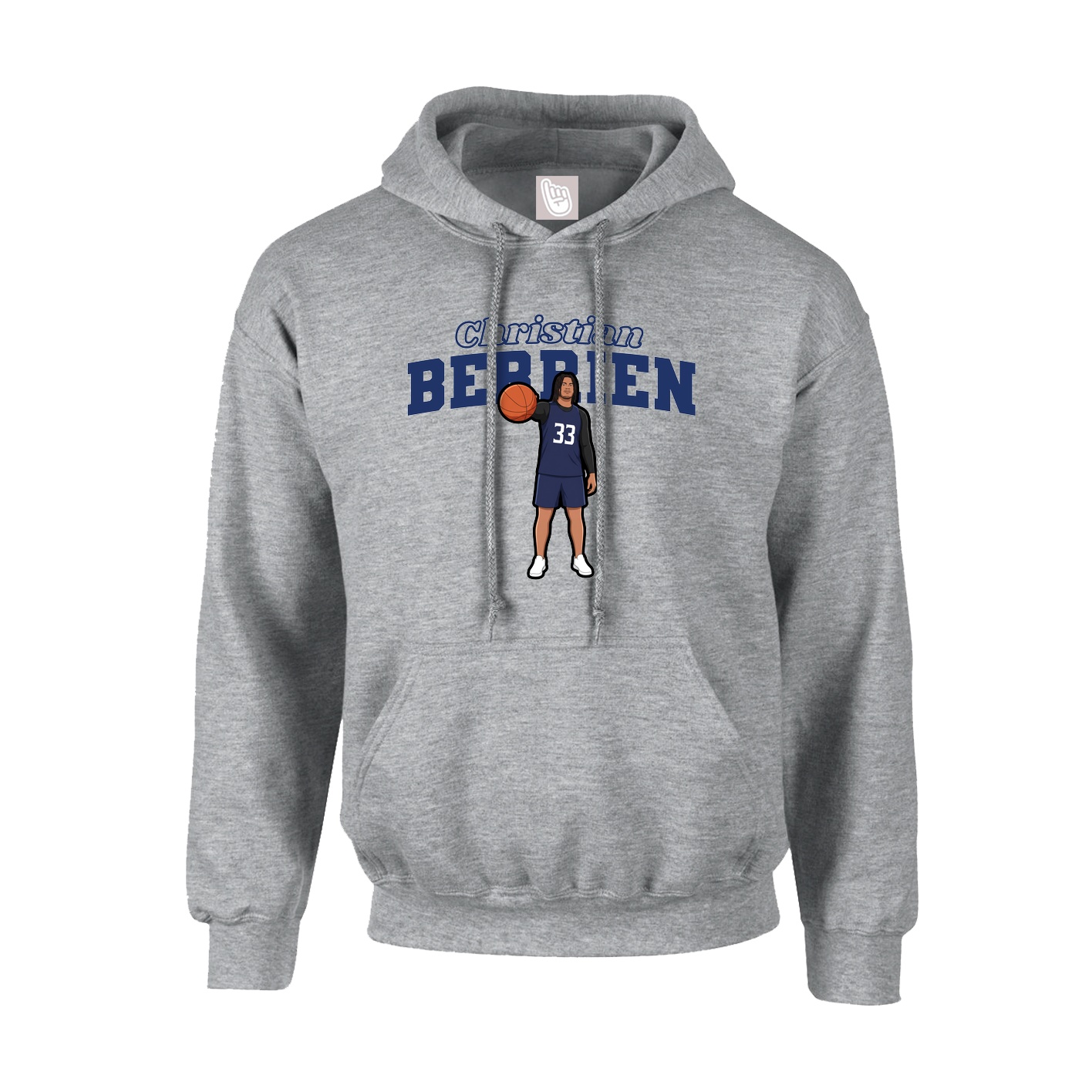 Hoodie — Name Arch in Grey