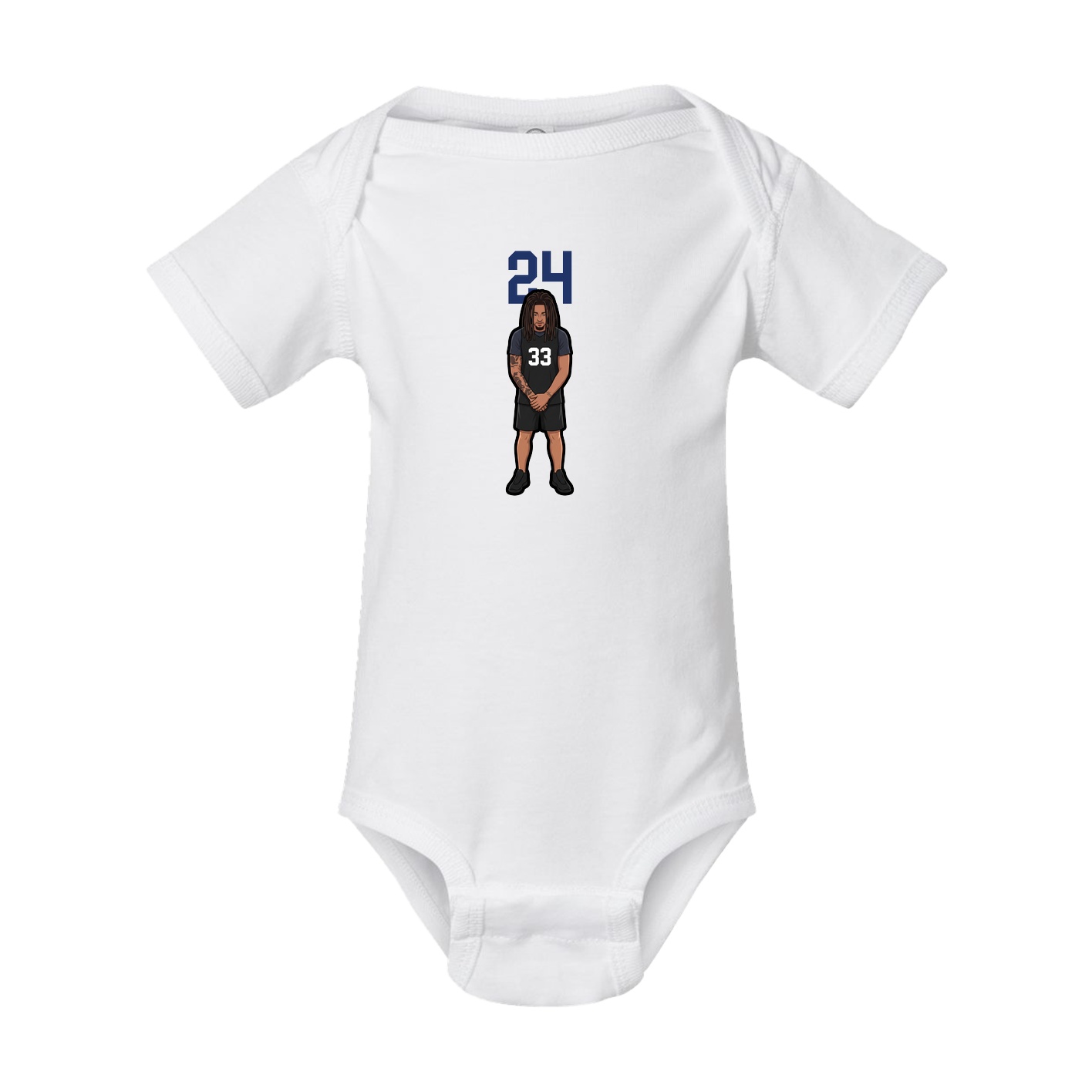 Baby Onesie — Number Top in White