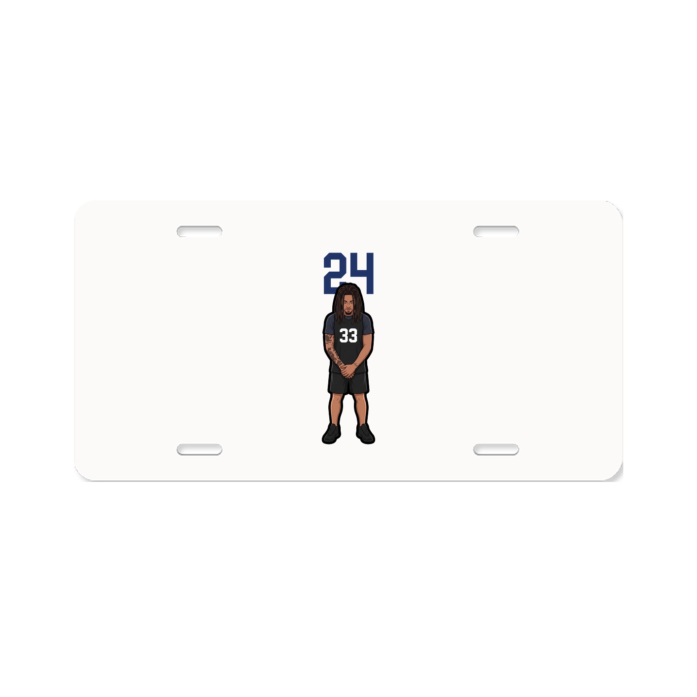 License Plate — Number Top in Classic