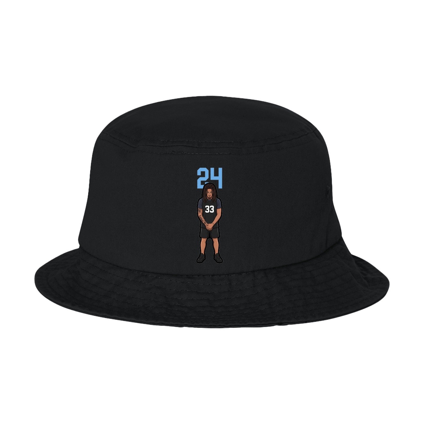 Bucket Cap — Number Top in Black